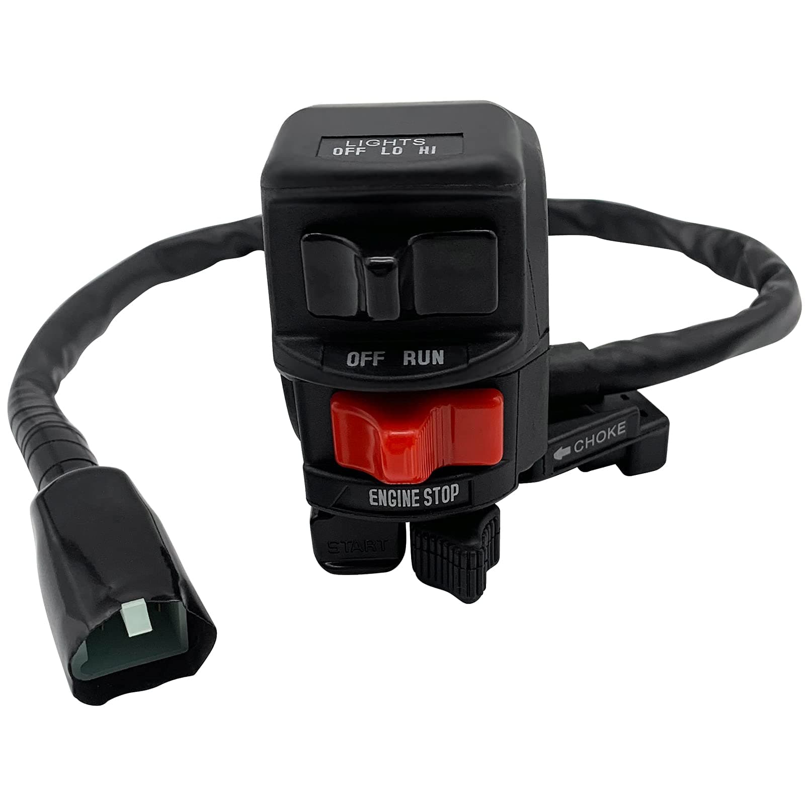 Handlebar Switch Engine Start Stop Run Off Headlight for Kawasaki Bayou 300 KLF300 Bayou 400 KLF400 Lakota 300 KEF300 Prairie 400 KVF400 (OEM# 46091-1462)