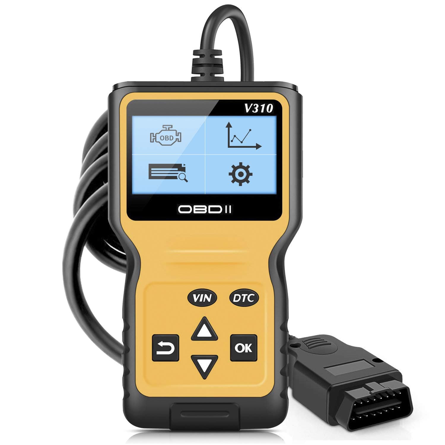 Powcan OBD OBD 2 Scanner Enhanced Universal OBD1 OBD2 Code Reader Car Diagnostic Tool Auto Diagnostic Scanner Automotive Engine Fault Diagnostic Scan Tool for All OBD II Protocol Cars Since 1996