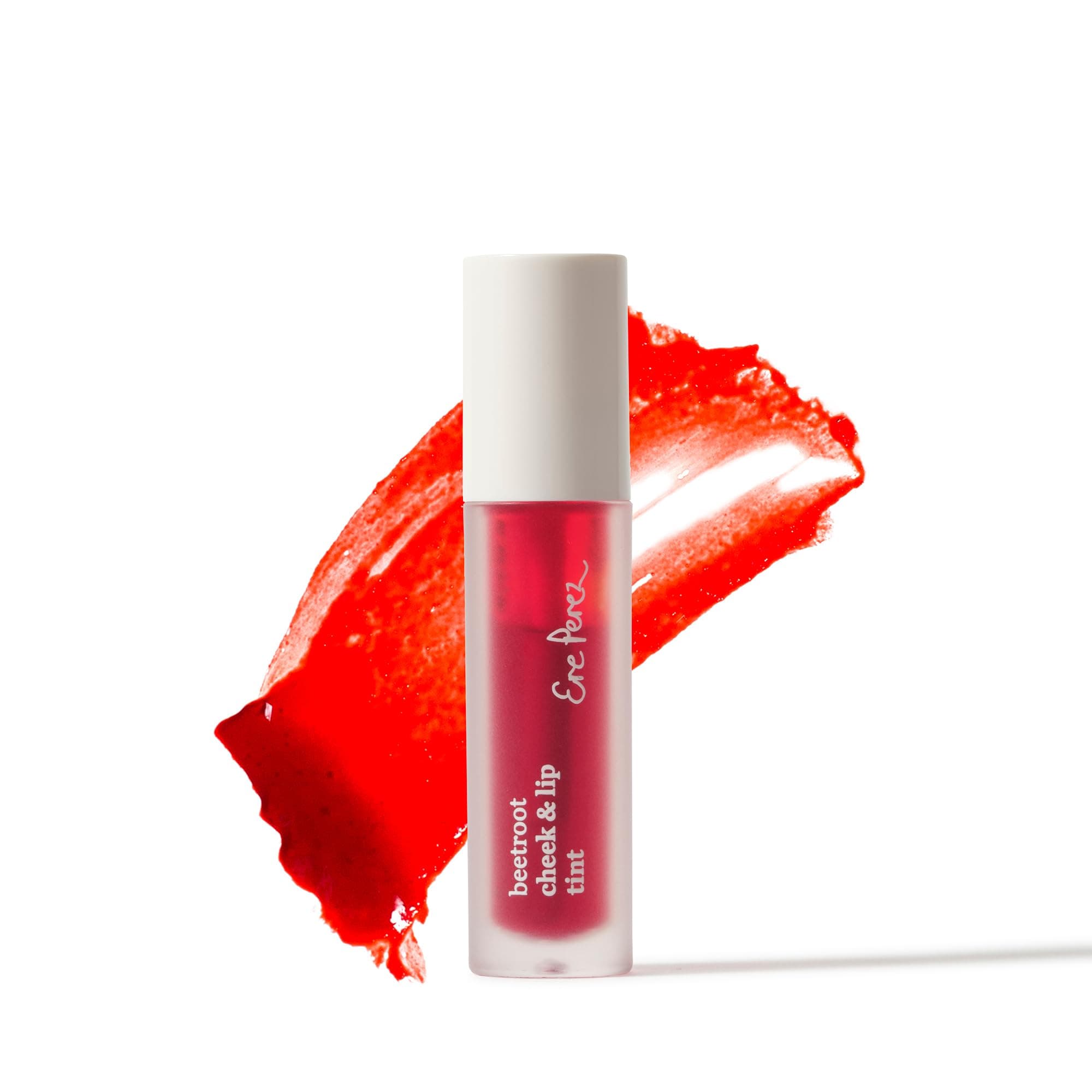 Ere Perez - Natural Beetroot Cheek + Lip Tint | Water-Resistant, Long-Lasting, Hydrating, Vibrant | Blue Agave, Rosehip Oil + Vitamin E | Vegan, Cruelty-Free, Clean Beauty (Joy-Red)