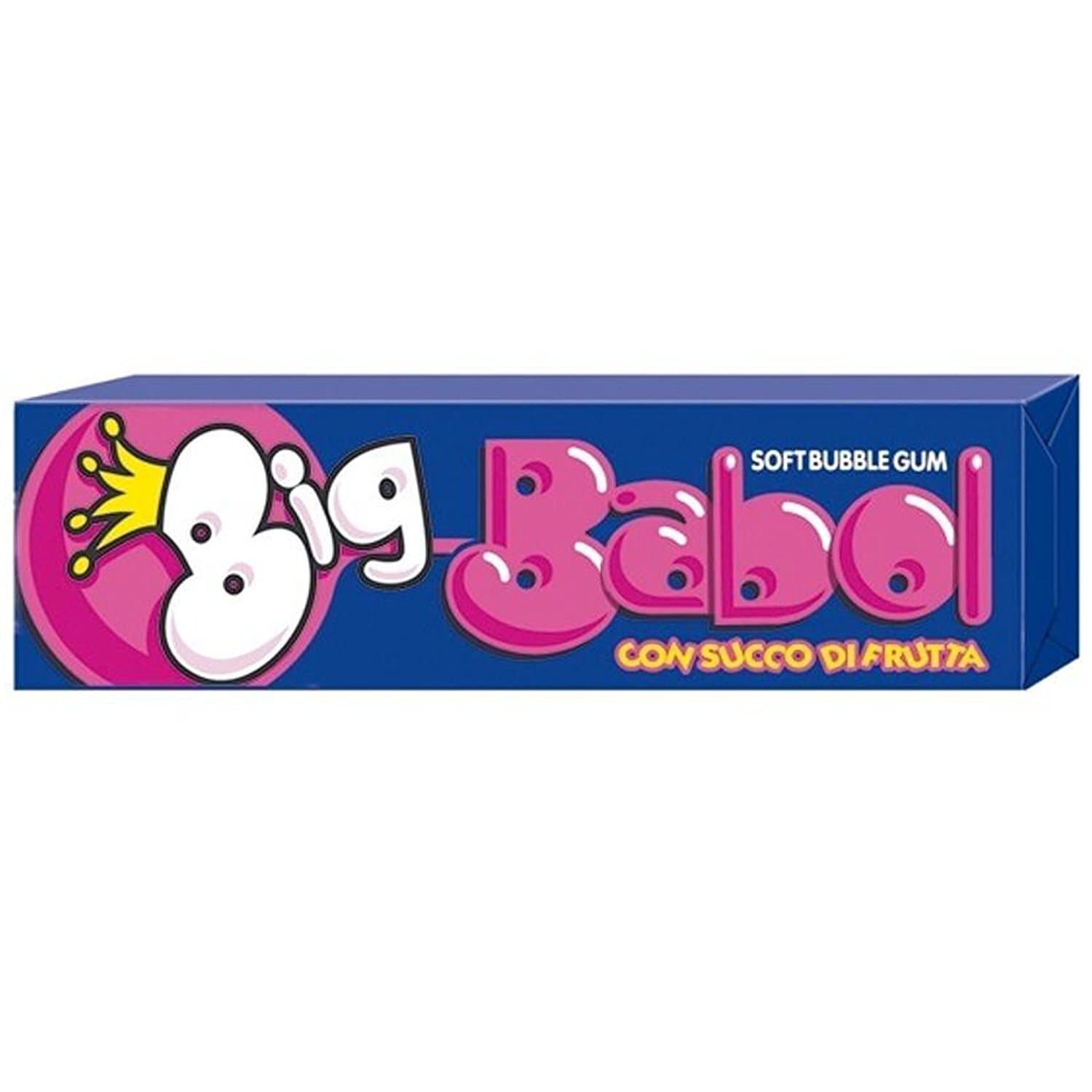 6 Packets Chewing Gum Big BABOL Tutti Frutti All Fruit Strawberry