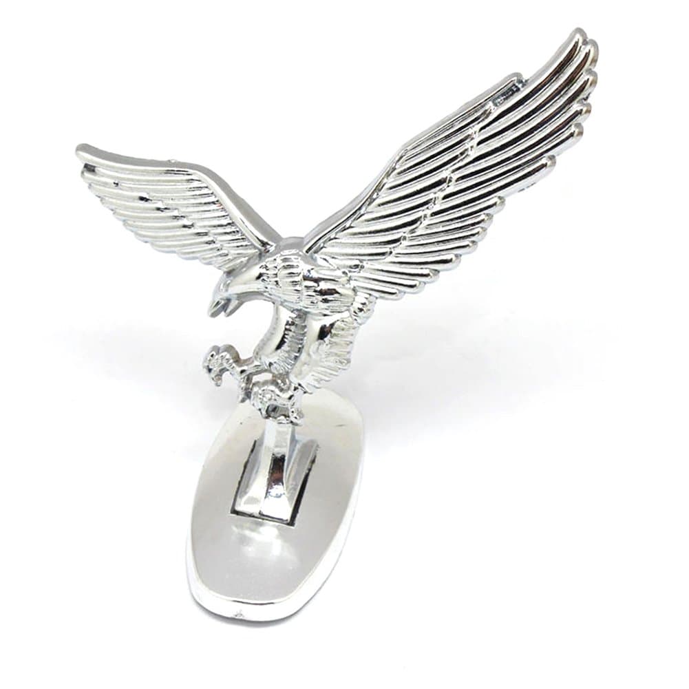 CYNDIE 3D Emblem Car Logo Front Hood Ornament Car Cover Chrome Eagle Badge for Auto Car