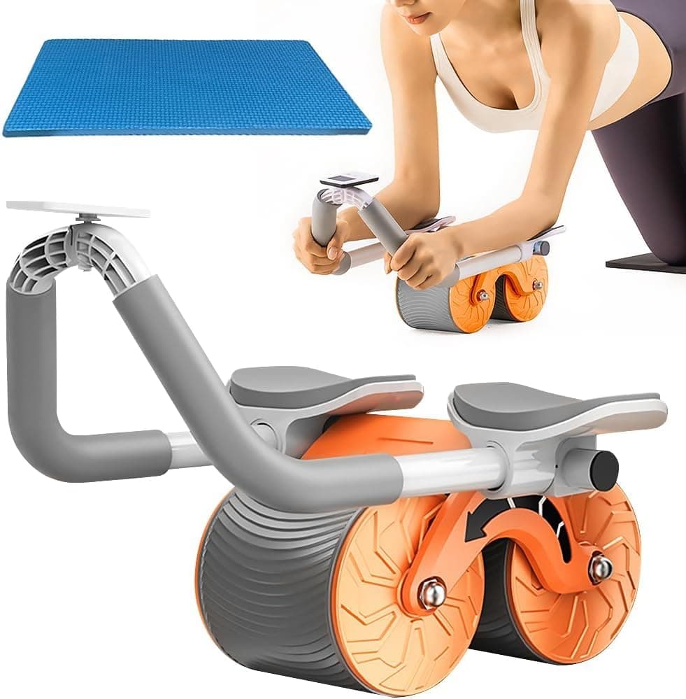 Luteti Automatic Rebound Abdominal Wheel, 2023 New Wheels Roller Domestic Abdominal Trainer, Abdominal Roller For Abdominal Training With Sturdy Double Wheels And Automatic Rebound, Multi