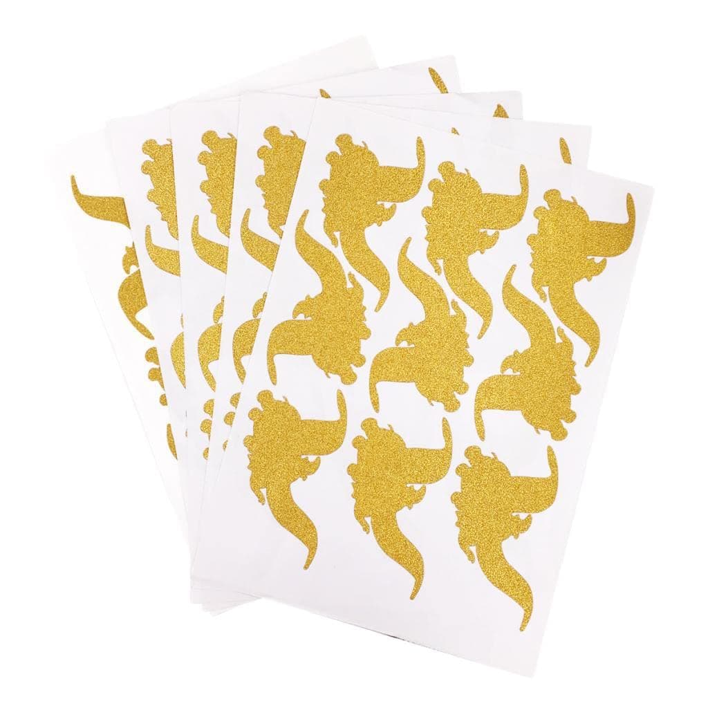 LOOM TREE 50pcs Self-Adhesive Wall Stickers Murals for Party Decor Gold Dumbo