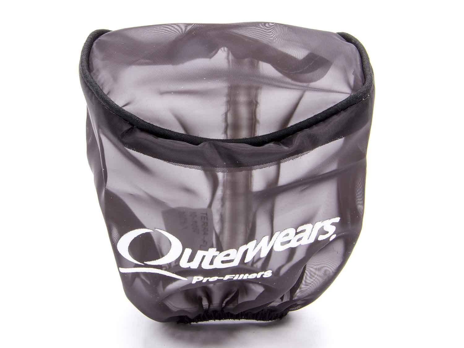Outerwears Air Filter Wrap, Pre Filter, 3-1/2 in OD, 4 in Tall, Top, Polyester, Black, Each