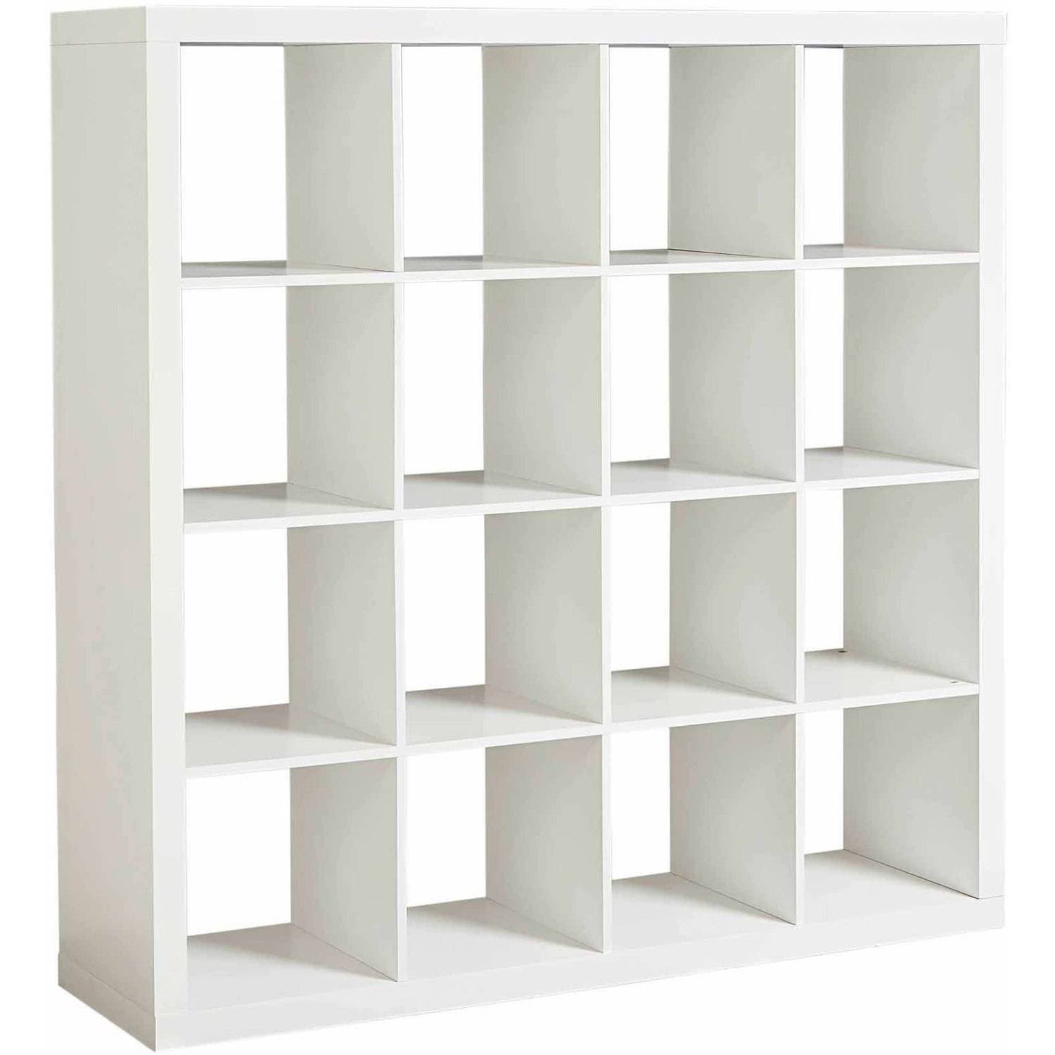 Versatile Multiple Storage 16-Cube Organizer in White Finish