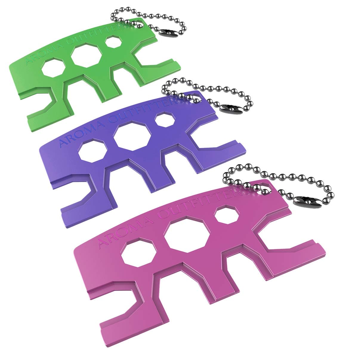 Essential Oil Bottle Opener - 3 Pack Oils Metal Key Tool Easily Removes & Replaces Roller Balls and Caps on Bottles. Universal Cap Remover Accessory for Rollons Sample Drams, Orifice Reducers & Tops