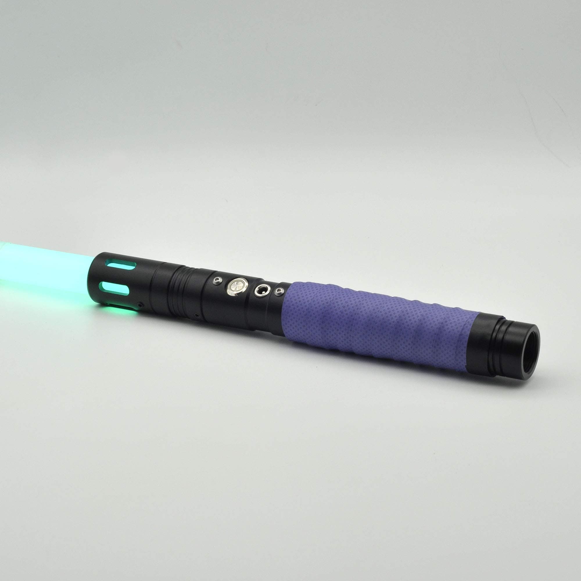 Lightsaber with Infinite LED Color Options(11), Multiple Sound Fonts, FOC, Wrapping Tape, and Heavy Dueling Support Build (Model X Black-Purple)