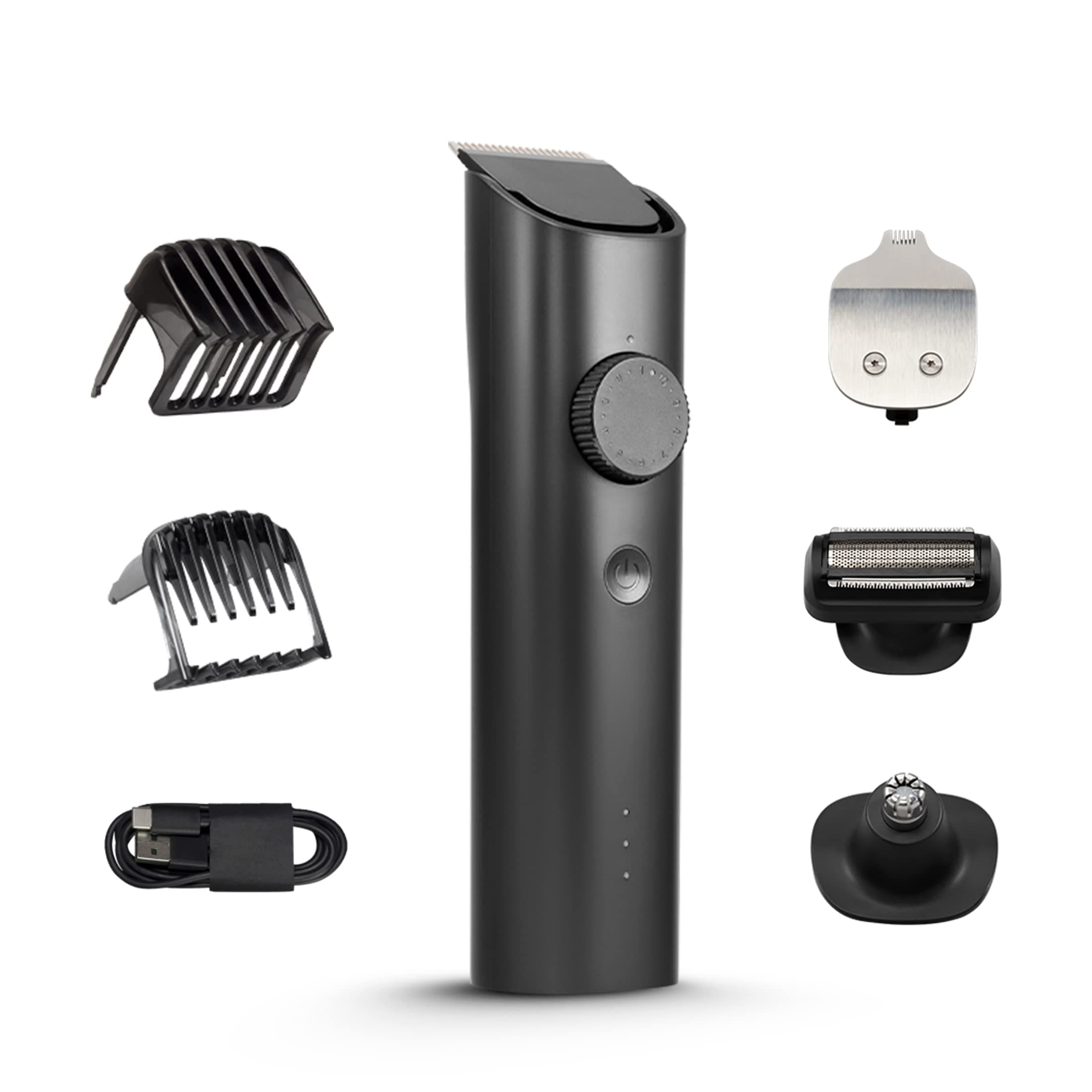MI Xiaomi Grooming Kit, All-In-One Professional Styling trimmer, Body Grooming, Nose & Ear Hair Trimming blade, Beard Comb, 40 Length Settings, 0.5mm Precision, Type-C and 90 min Run Time, Black