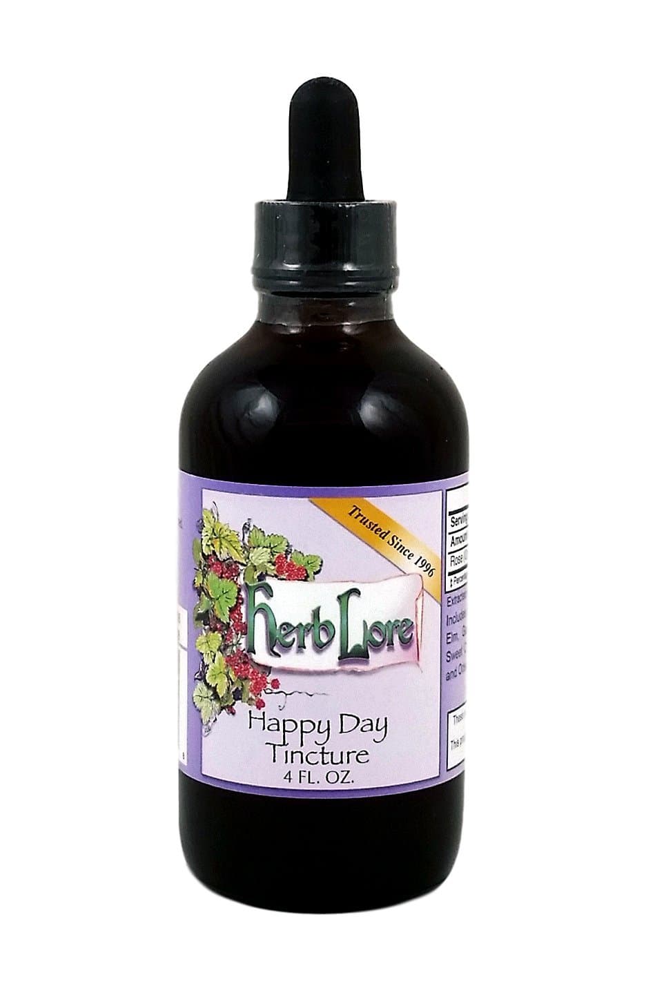 Happy Day Flower Essence and Rose Tincture - 4 oz - Herb Lore - Includes Elm, Gentian, Gorse, Larch, Mustard, Sweet Chestnut, and Wild Rose Bach Flower Remedies for Positive Mood Support