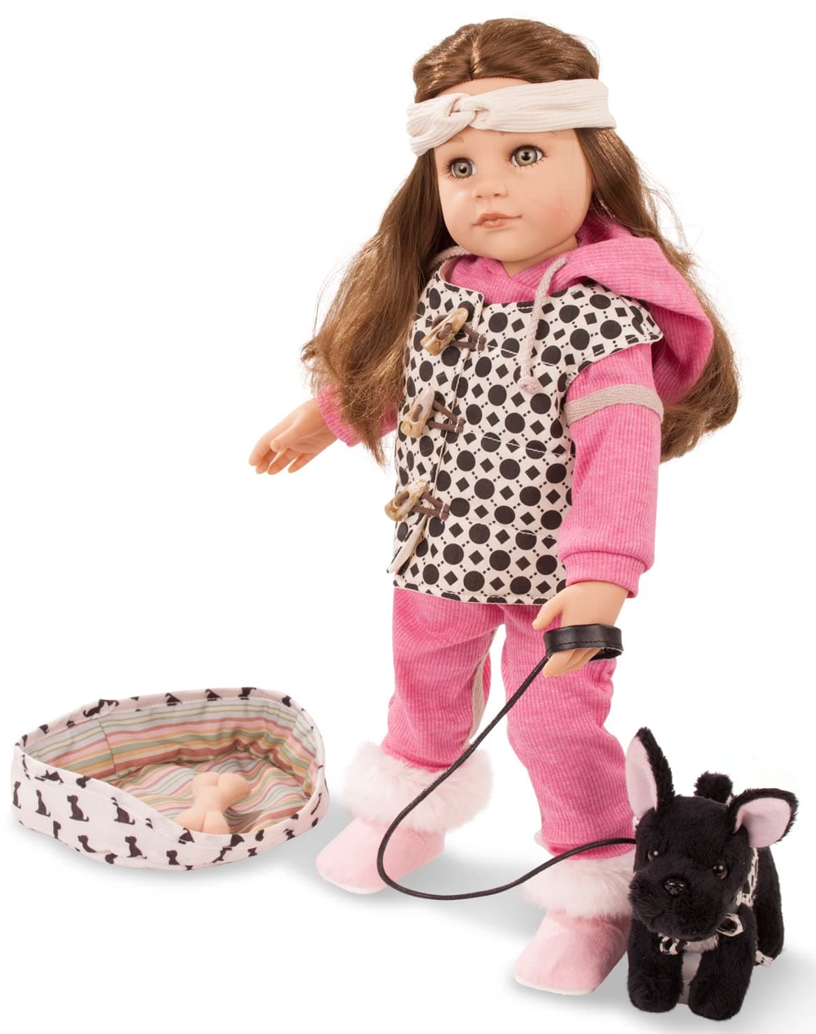 Götz 2259098 Hannah Staycation 50 cm Standing Doll Brown Hair and Olive Eyes Set of 12