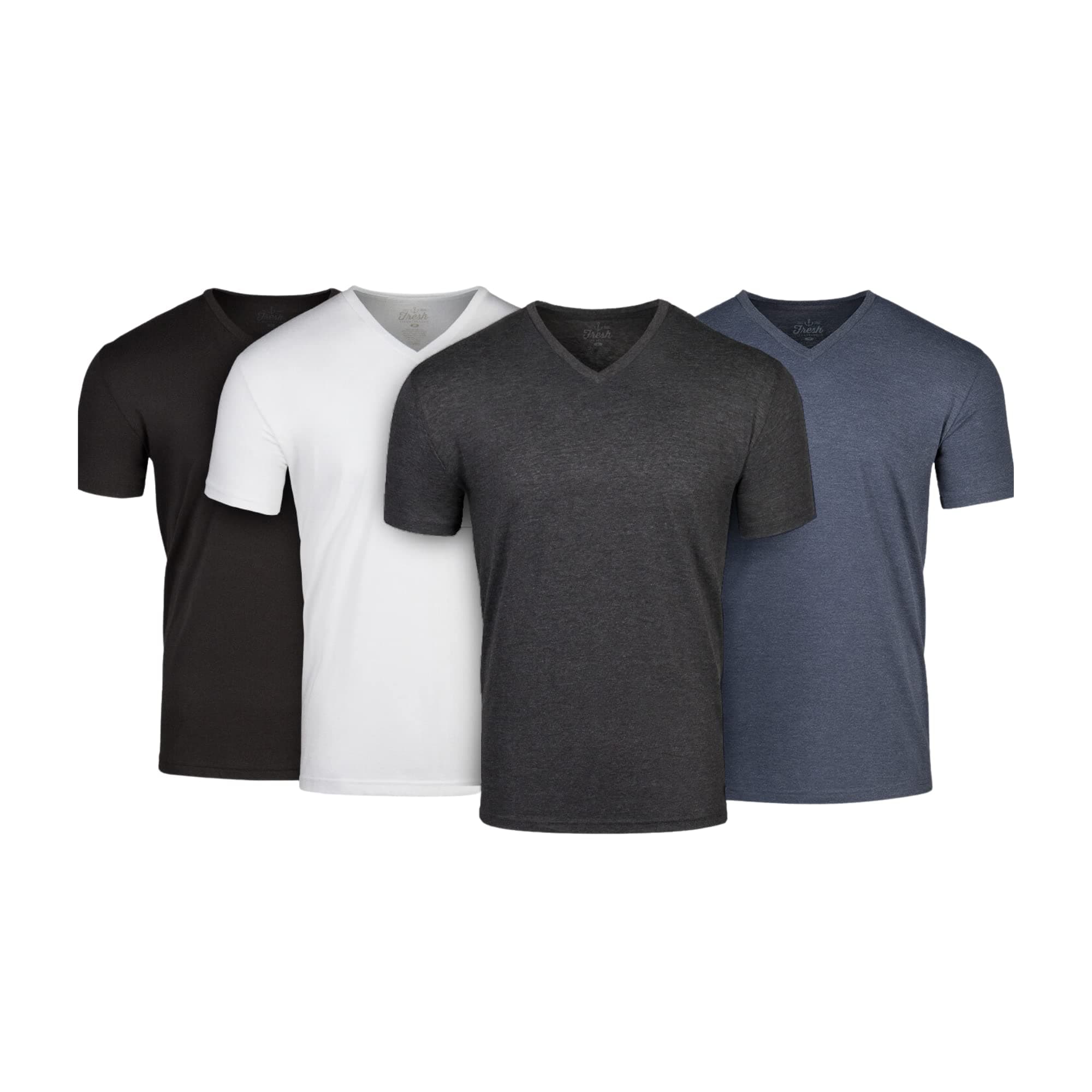 Fresh Clean ThreadsMen's T-Shirts V Neck Premium Basic Short Sleeve Tees - Fitted Style, Ultra Soft, Tag-Free Comfort