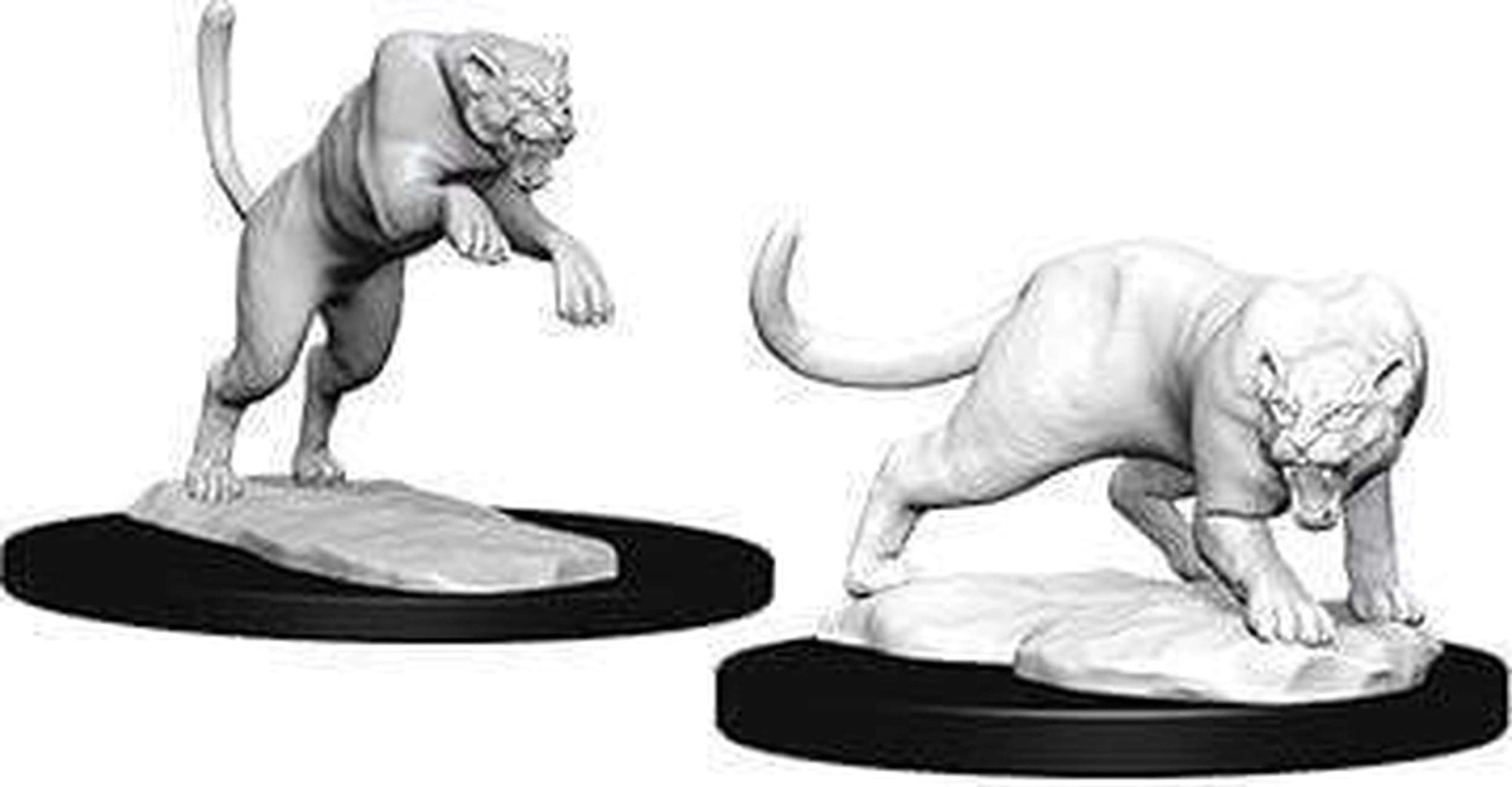 Dungeons and Dragons Dungeons & Dragons Nolzur`s Marvelous Unpainted Miniatures: Panther & Leopard