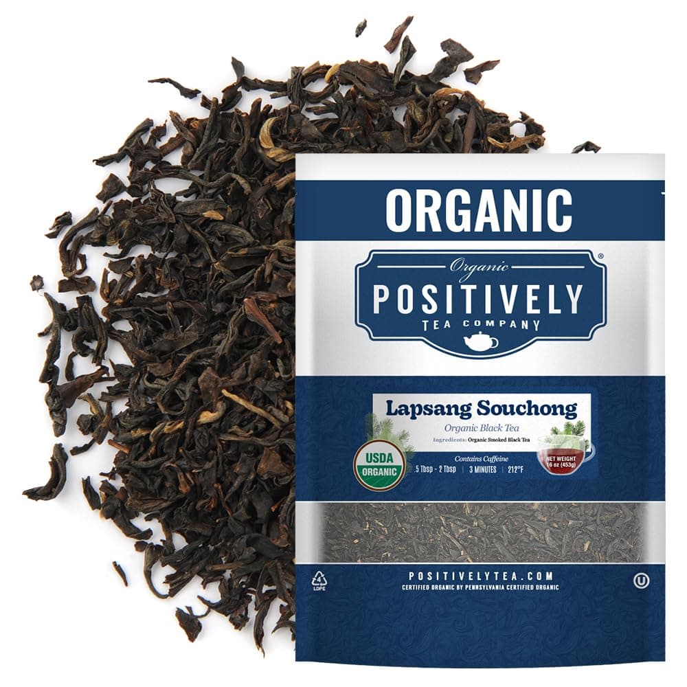 Organic Positively Tea Company, Lapsang Souchong Black Tea, Loose Leaf, 16 Ounce