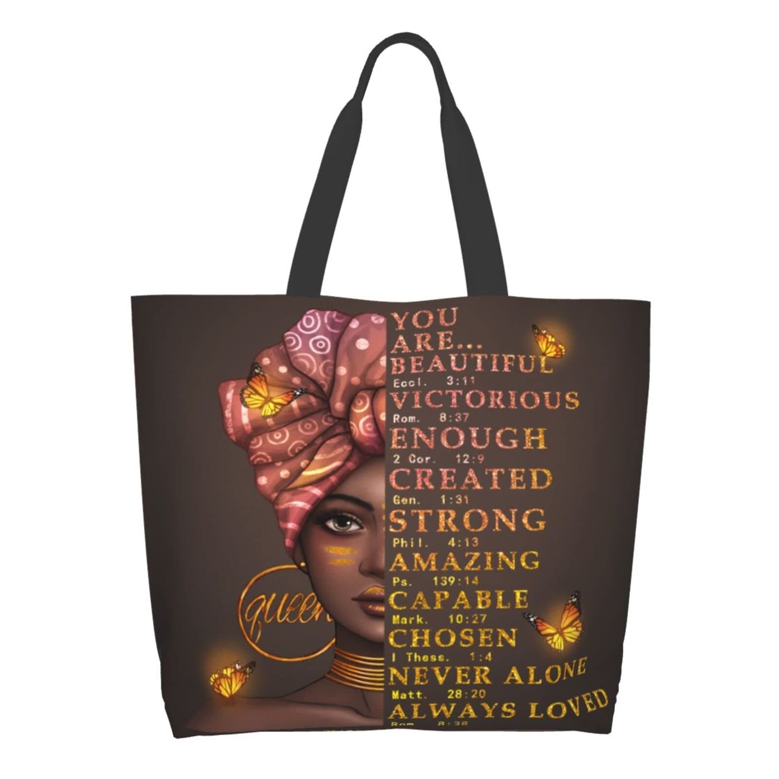 IAGMWomen Tote Bags African American Woman Shoulder Bag Afro Black Girl Magic Satchel Handbags For Shopping,Work,Grocery,Gym