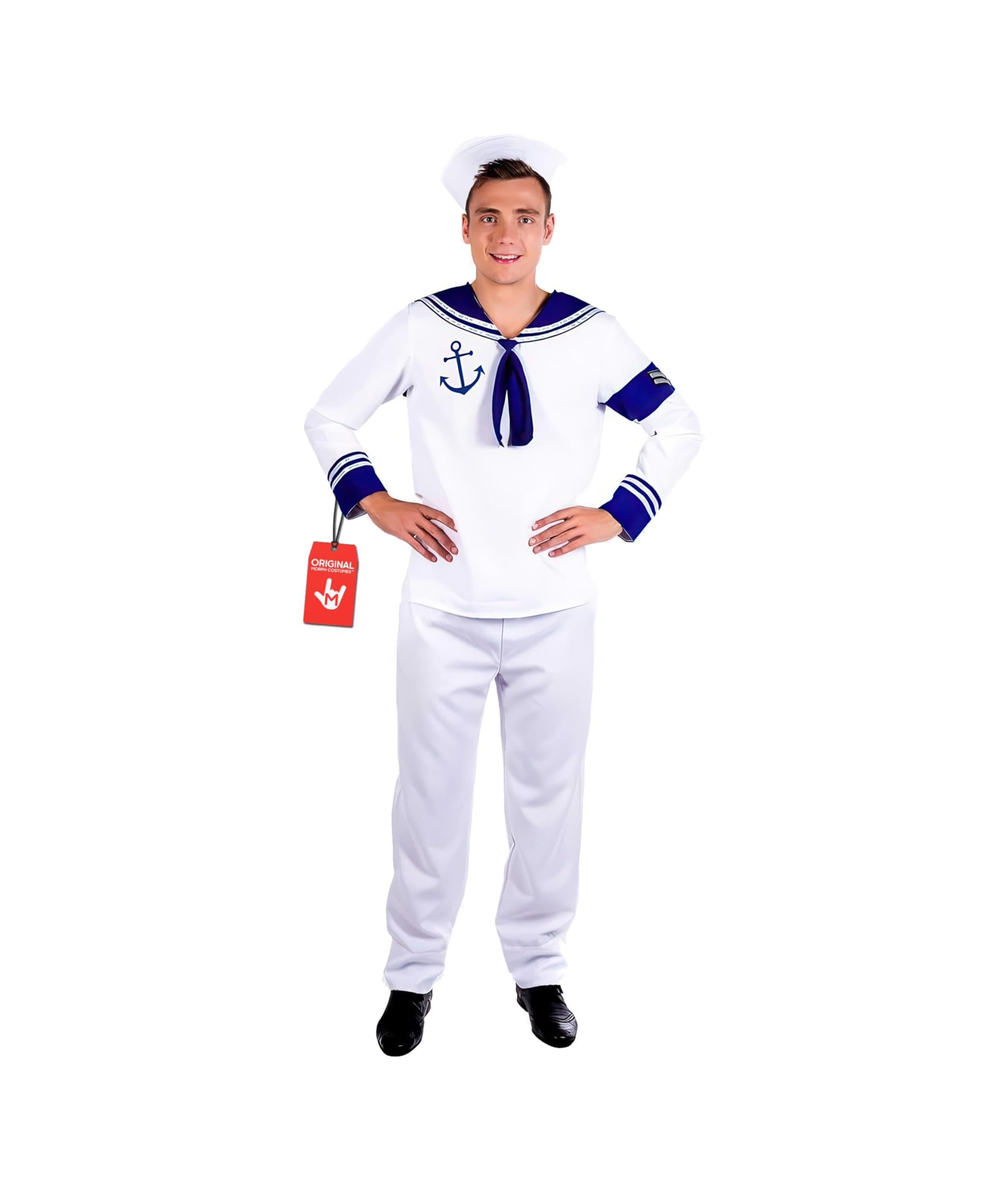 fun shack Mens Sailor Costume, Adult Sailor Halloween Outfit, Nautical Costume for Men, Maritime Dress Up