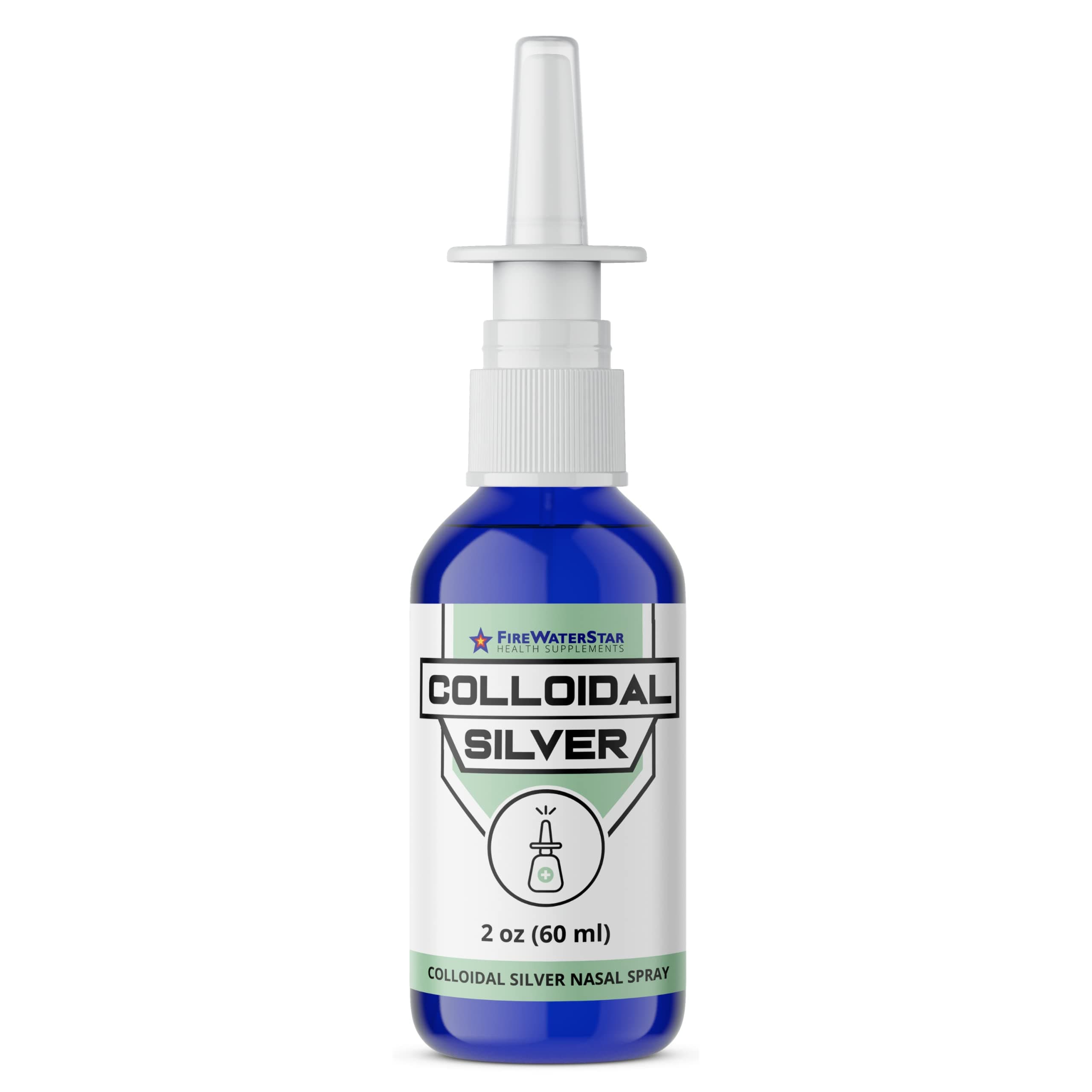 FWS Colloidal Silver Nasal Spray - 2oz - Ultra Fine Silver Mist - 50 ppm - 99.99% Purity - Sinus Relief - Helps with Dry, Irritated, Stuffy Nose - Immune System Support - for Adults and Teens