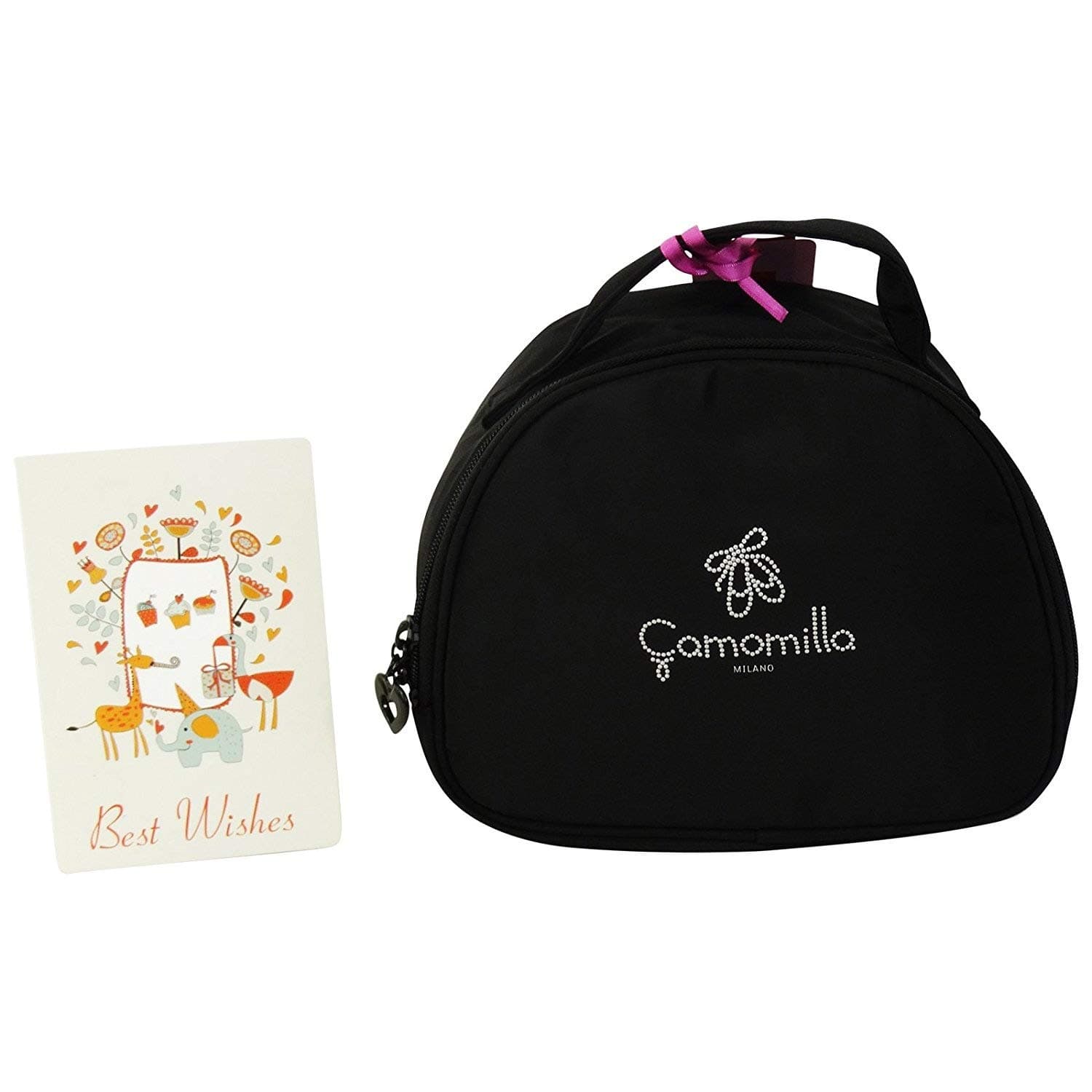 Camomilla Milano Travel Organizer Cosmetic Make-up Bag Beauty Case Pochette Girl Woman Black