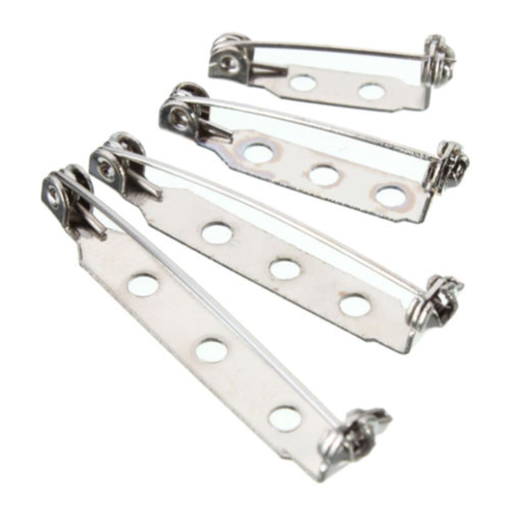 KingbeefLIU 100 Pcs Brooch Bar Backs Safety Pins Badge Fasteners for Jewellery Findings Personalized Brooch, Simple and Stylish Small pin