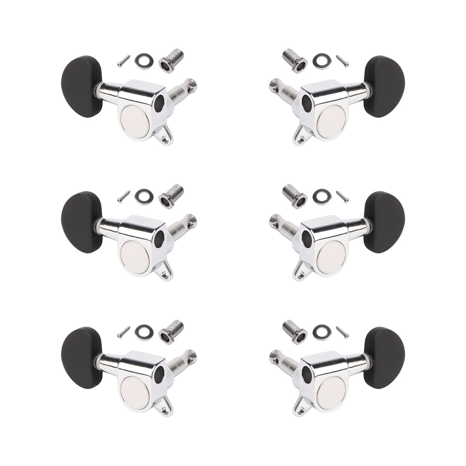 Swhmc 3R3L Chrome Acoustic Electric Guitar String Tuning Peg Key Machine Heads