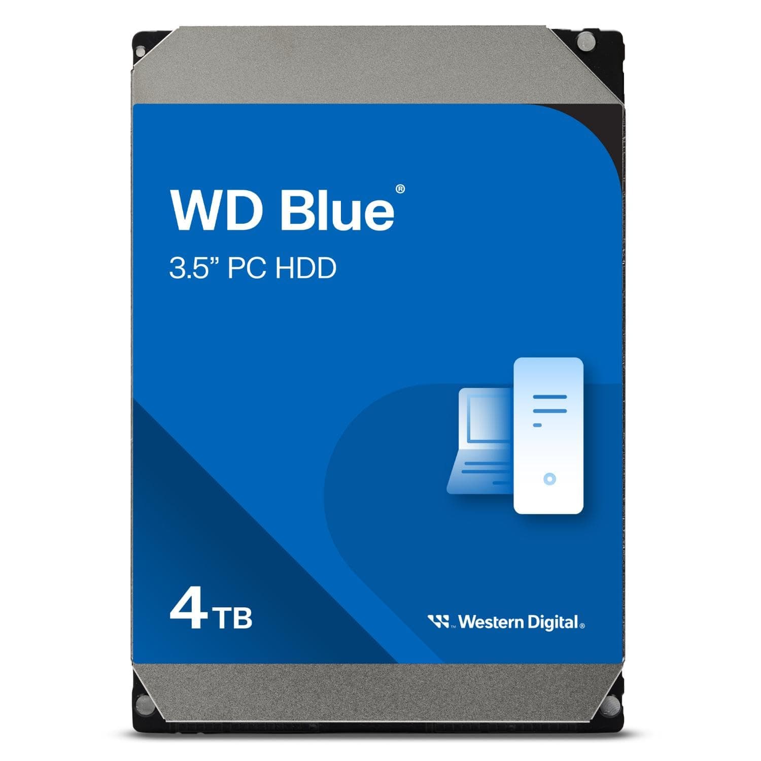 Western Digital 4TB WD Blue PC Internal Hard Drive HDD - 5400 RPM, SATA 6 Gb/s, 256 MB Cache, 3.5" - WD40EZAX