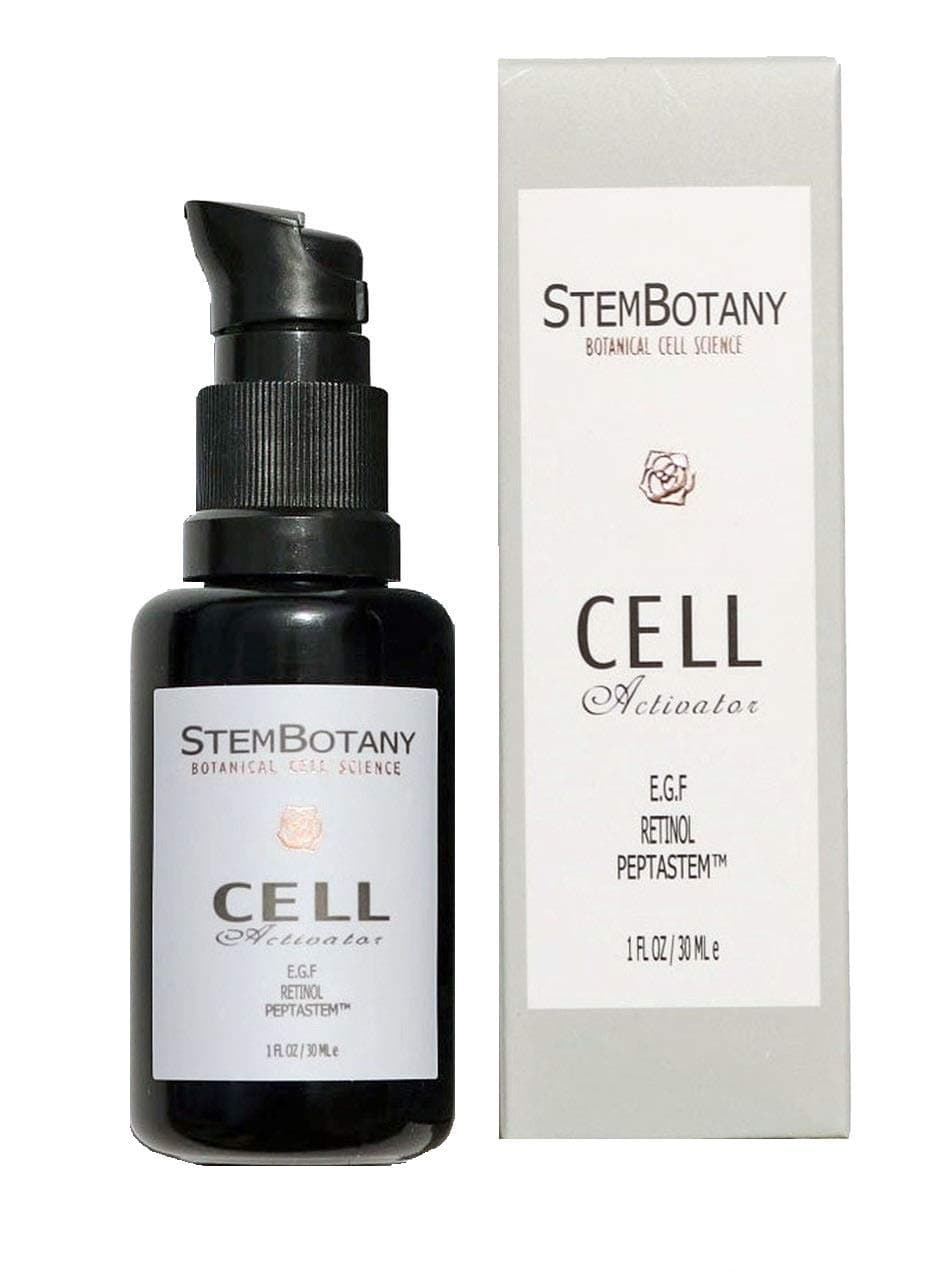 Stem Cell Face Serum with Hyaluronic Acid, Retinol, Peptide 5,7,8 and PEPTASTEM - 70% Organic Ingredients - Unisex
