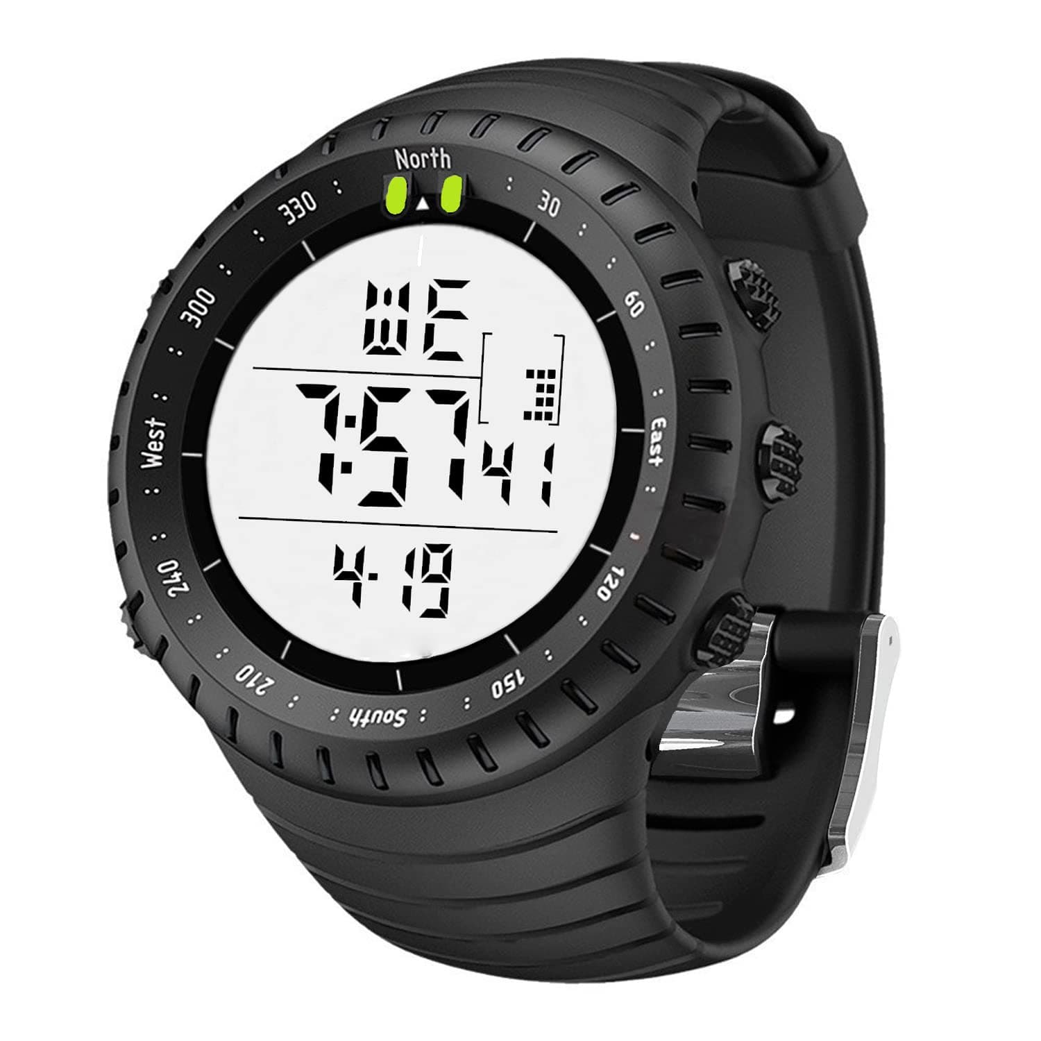 PALADA Men's Outdoors Sports Digital Wrist Watch Waterproof Tactical Watch with LED Backlight