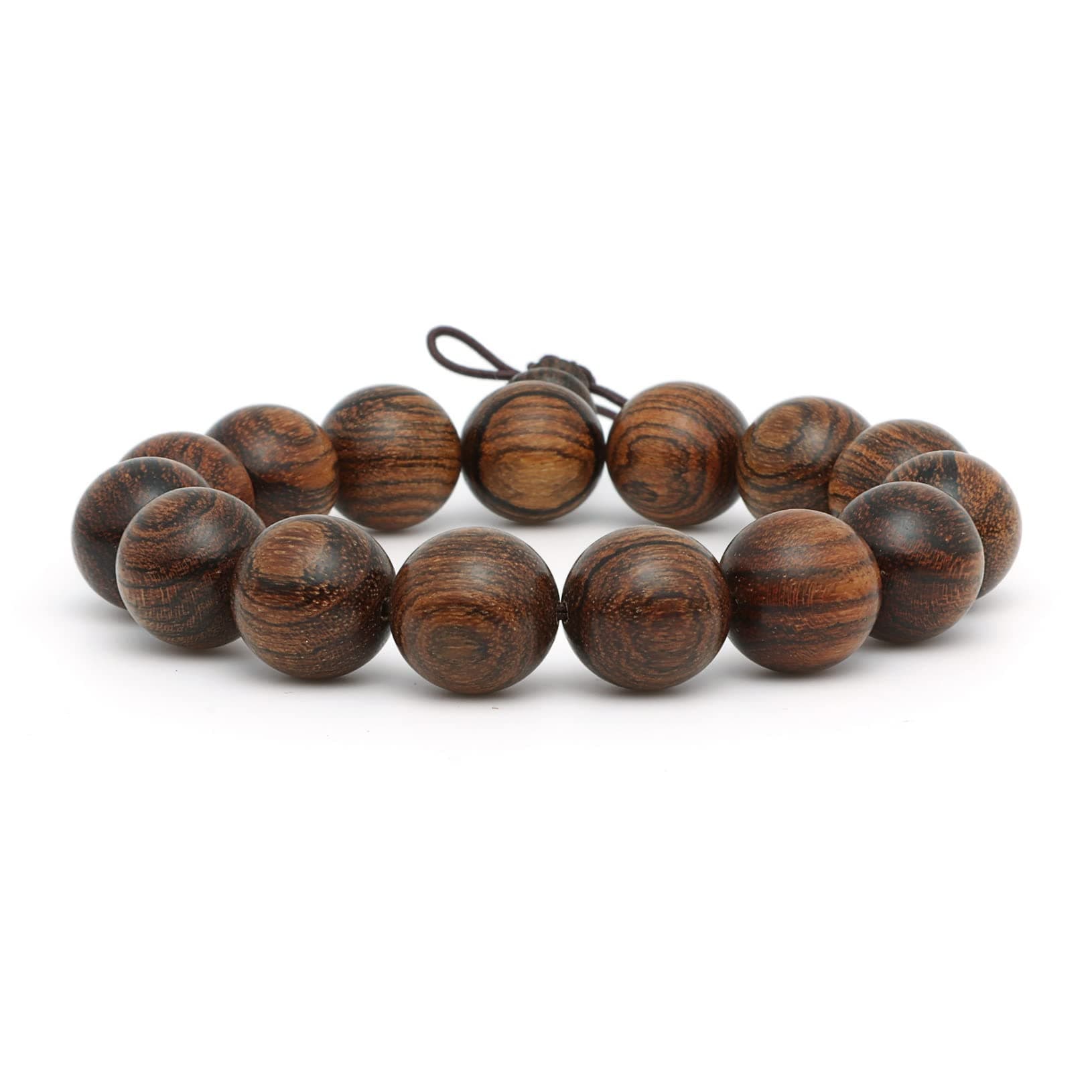 Tiger Skin Sandalwood Bead Bracelet, Natural Wooden Bead Bracelet, 12mm Handmade Wooden Bead Bracelet, 15 Bead Hand Served Bead Bracelet, Vintage Wooden Bead Bracelet for Women Men
