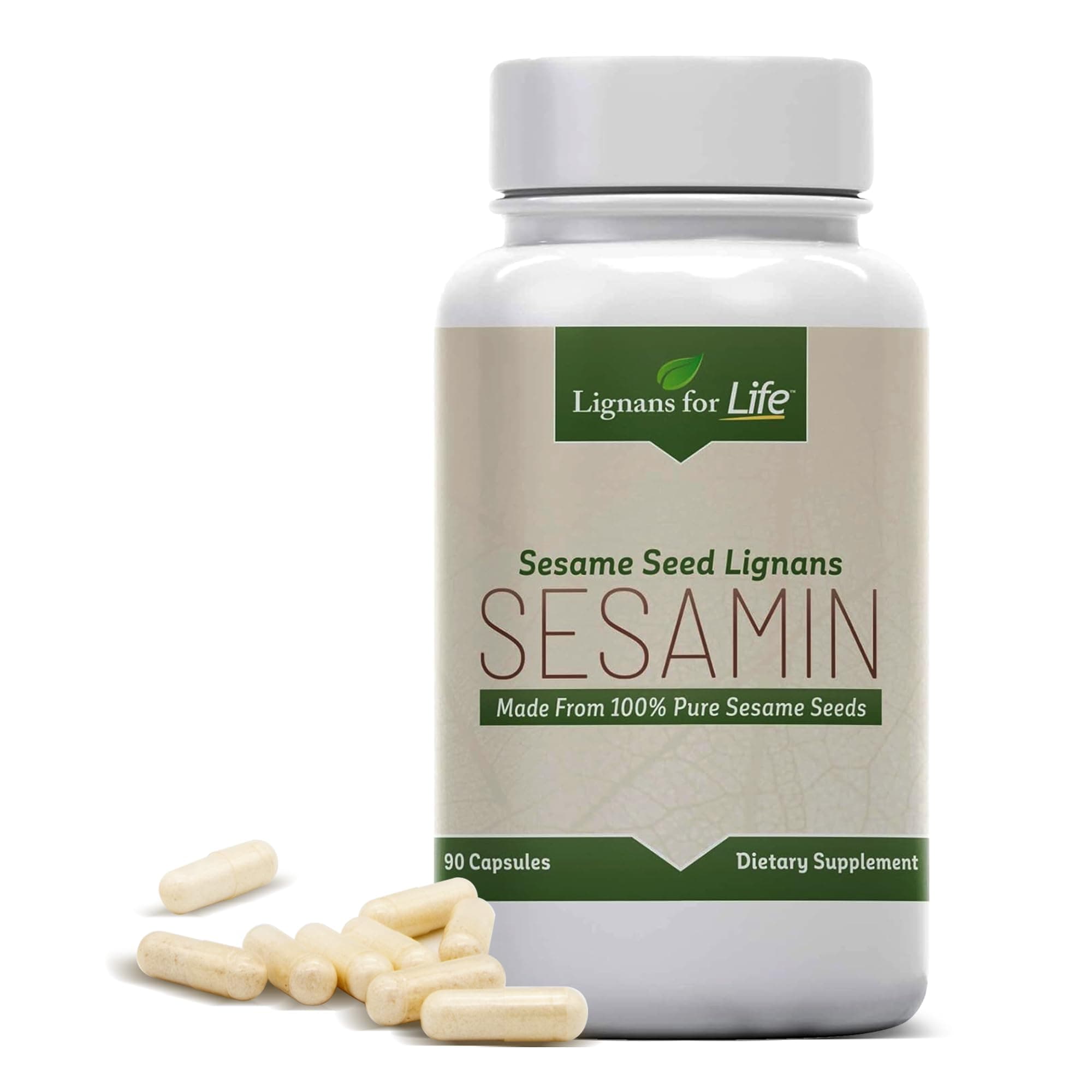 Lignans For Life Sesame Extract - 81 mg Sesamin and 27 mg Sesamolin, Liver Health and Immune Support Supplement for Hormone Balance and Overall Wellness in Men and Women, 90 Capsules