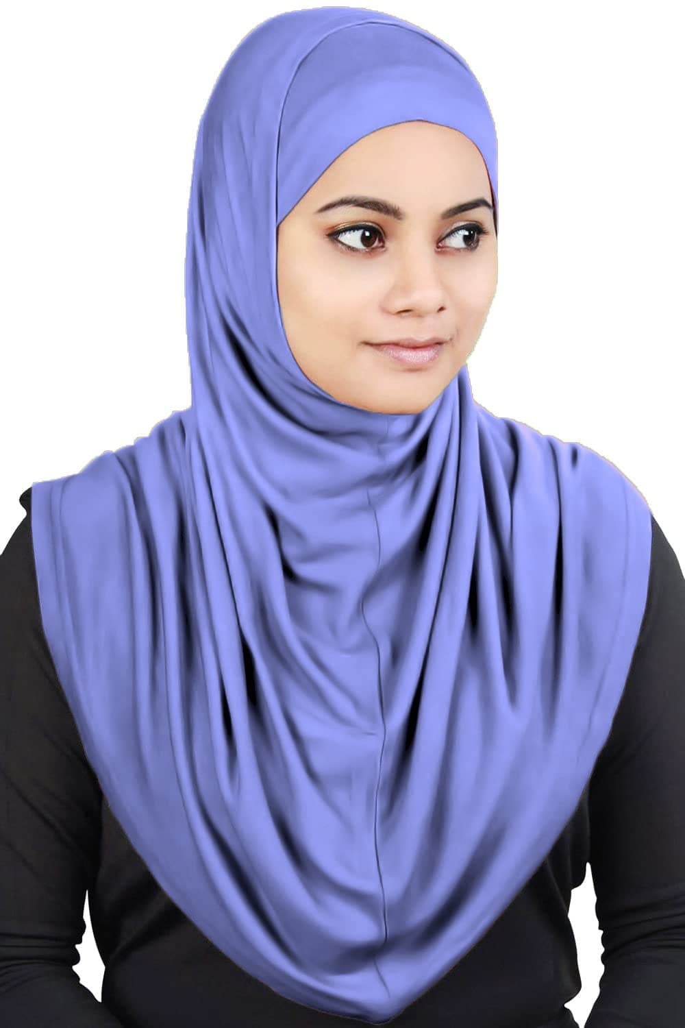 Women's 2-Piece Al-Amira Hijab with Under Scarf/Cap/Bonnet in Soft Viscose Jersey, Ready to Wear HJ-129