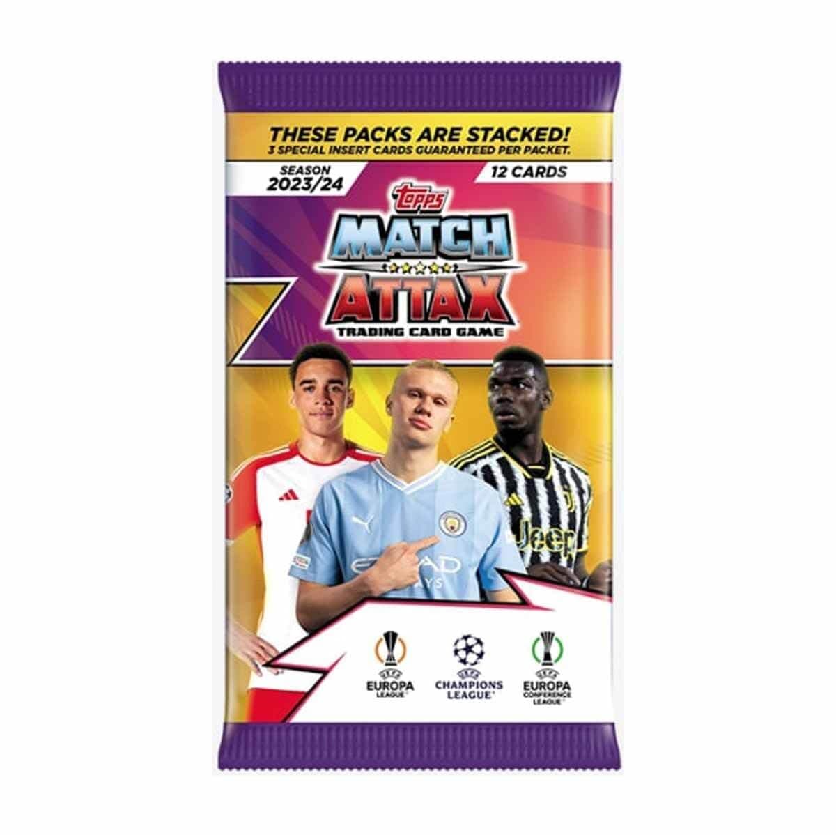 Topps UEFA Champions League 23/24 Season Match Attax Footballer Cards - 12 Count Collectible Card Game