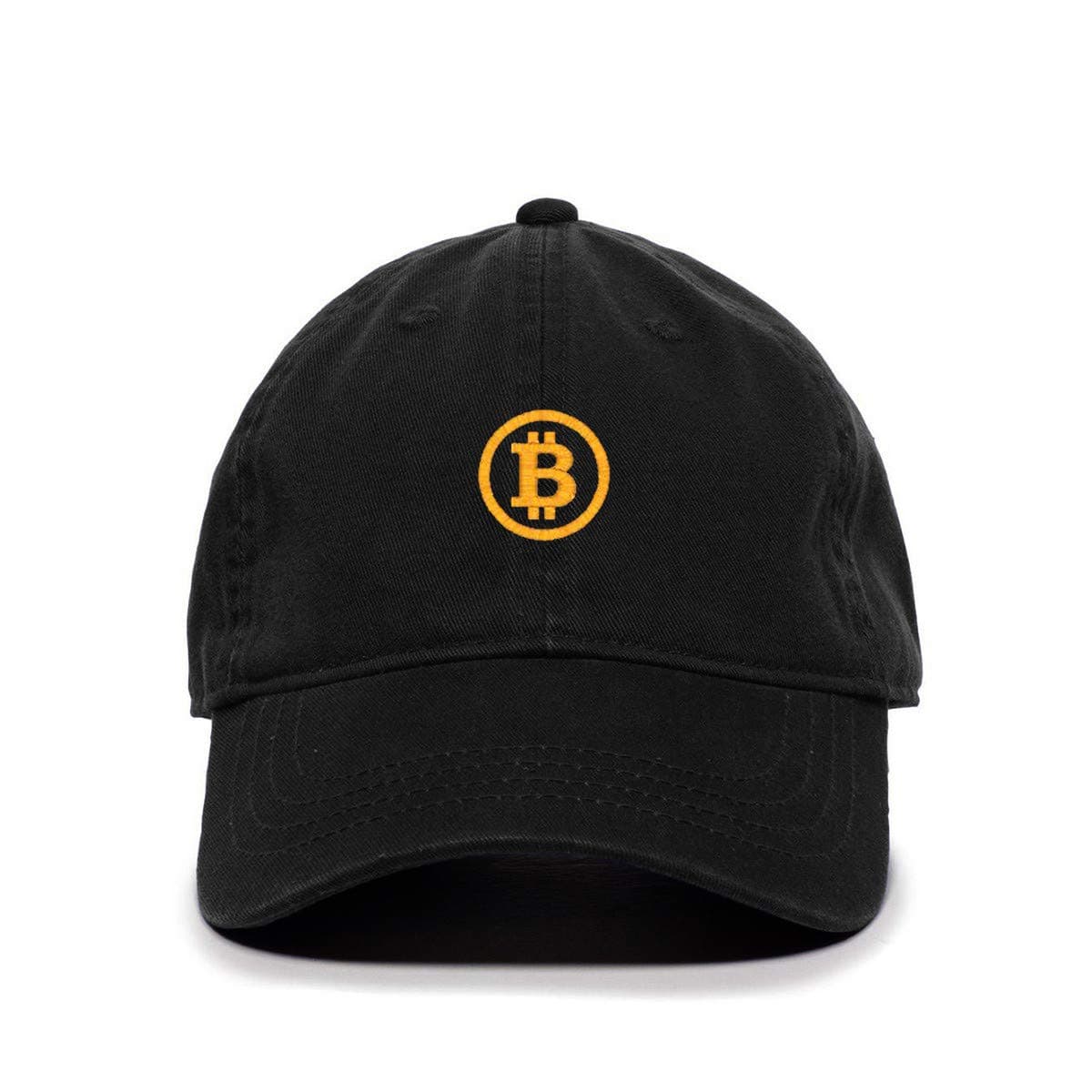 Tech Design Bitcoin Cryptocurrency Embroidered Baseball Cap Cotton Adjustable Dad Hat