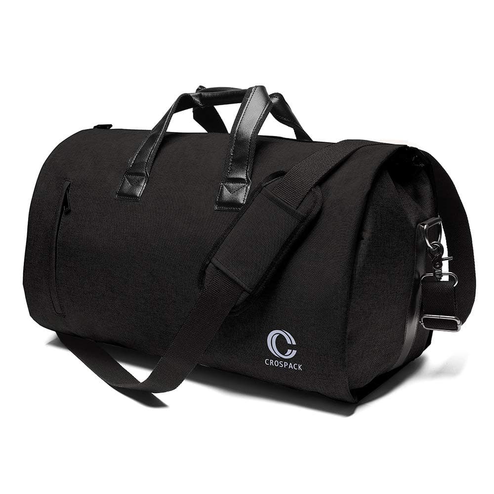 ACSTEP Travel Suit Bag,Garment Bags for Travel,45L Convertible Suit Bag for Men Women,Waterproof Duffle Shoulder Garment Bags, Black