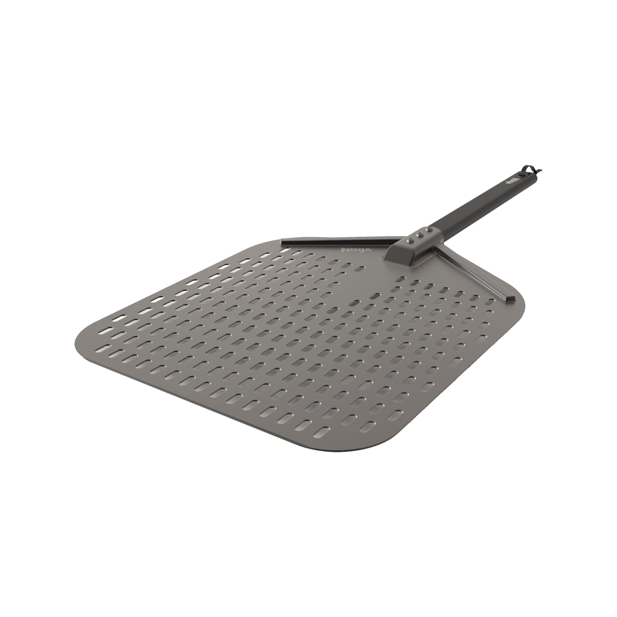 Woodfire Pizza Peel for Outdoor Oven, Lightweight Perforated Pizza Peel, Rust-Resistant Pizza Paddle for 12" Pizzas, Black, XSKPZPLUK