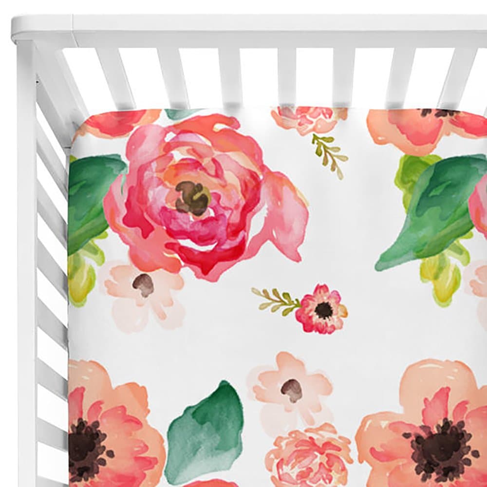 Crib Sheet-Coral