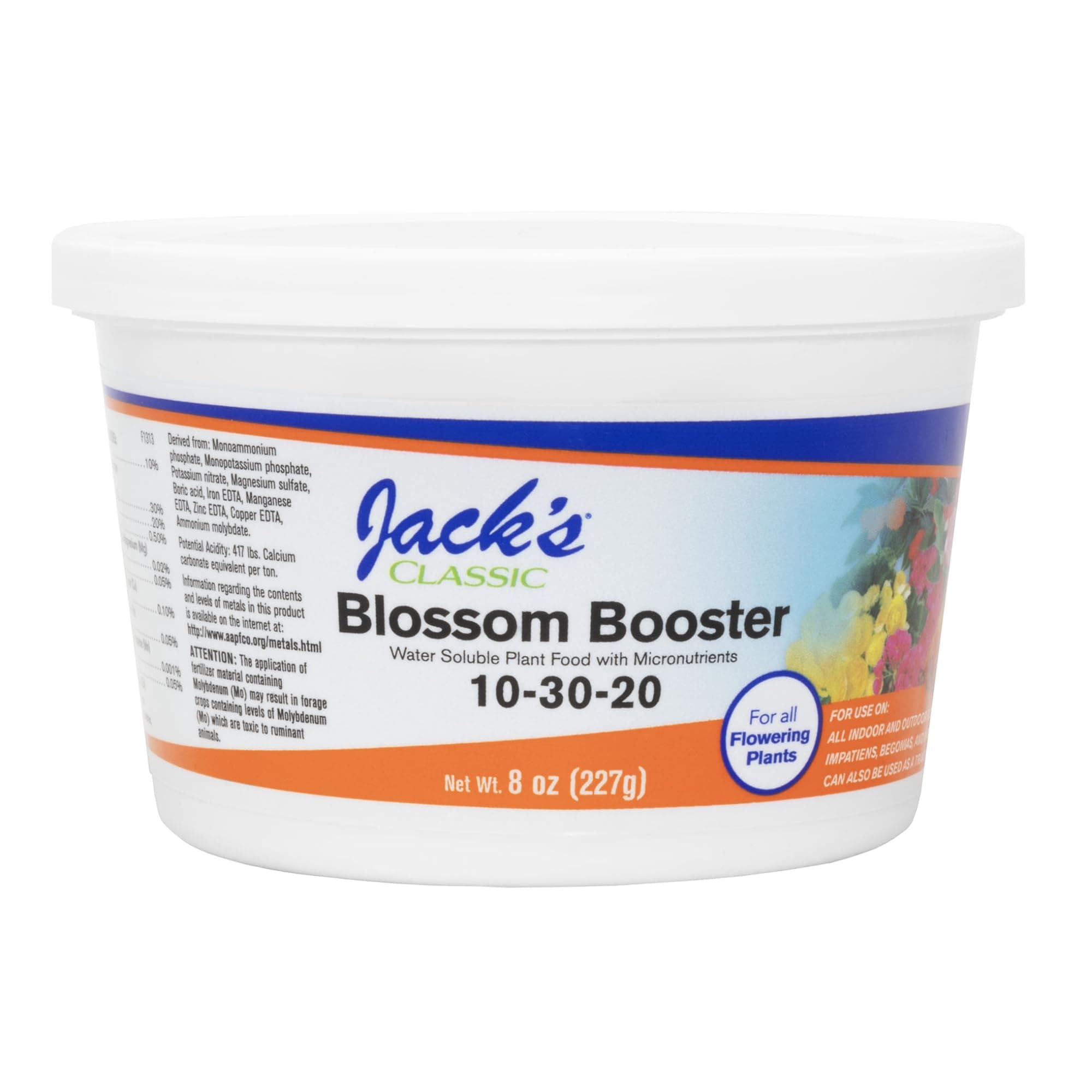 Jack's ClassicBlossom Booster Water Soluble Plant Food, 10-30-20, 8 oz