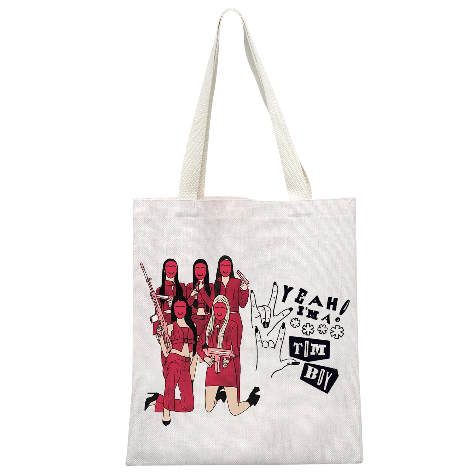 MEIKIUP K-pop Music Lover Gift G-Ide Album Tote Bag Tomboy Tote Bag I Am Free-ty Tour Shoulder Bag K-pop Girls Group Fan Gift