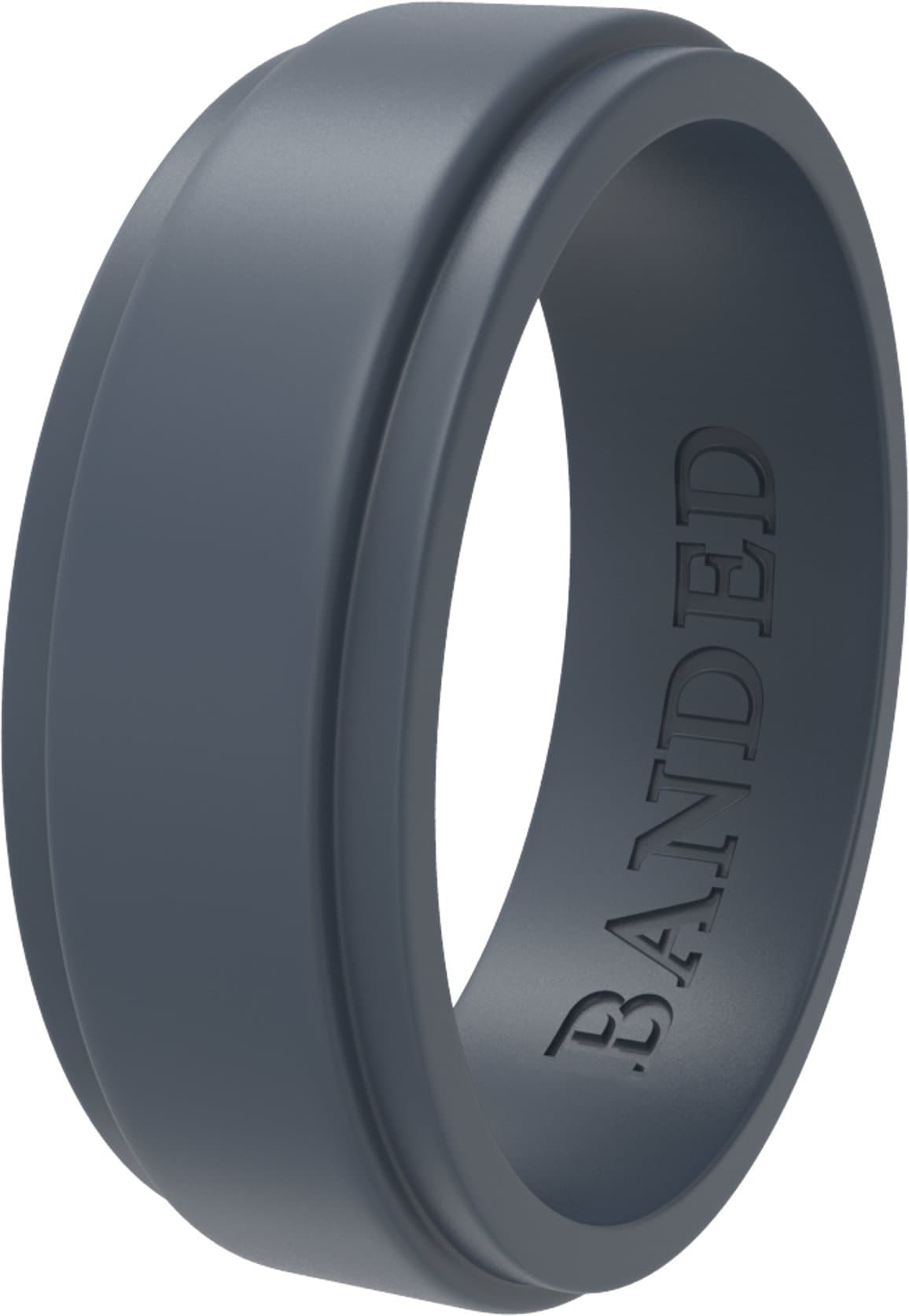 BANDED GLORY Silicone Ring Men, Silicone Wedding Rings for Men - Rubber Wedding Bands Keep Fingers Safe From Extreme Conditions - Great for Active Lifestyles, Mens Wedding Band