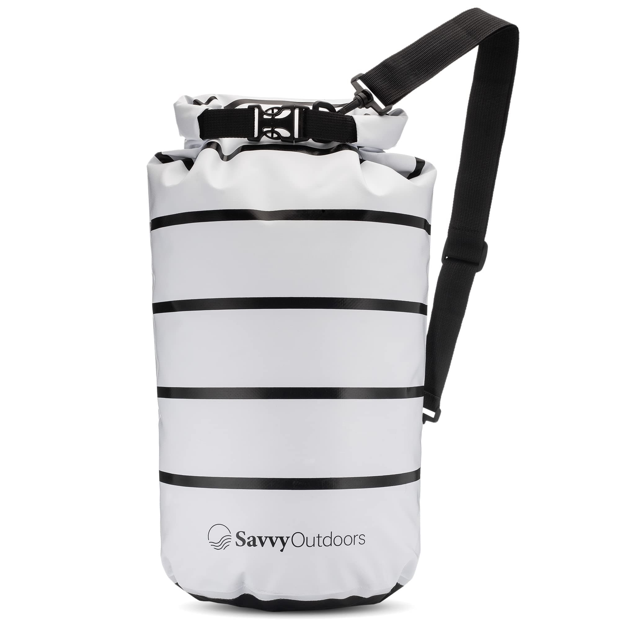 Savvy Outdoors Waterproof Dry Bag - Dry Bags for Food & Gear, Stuff Sacks for Backpacking and Camping Equipment, Waterproof Bag for Beach, Boating, Kayaking (20L, Stripe)