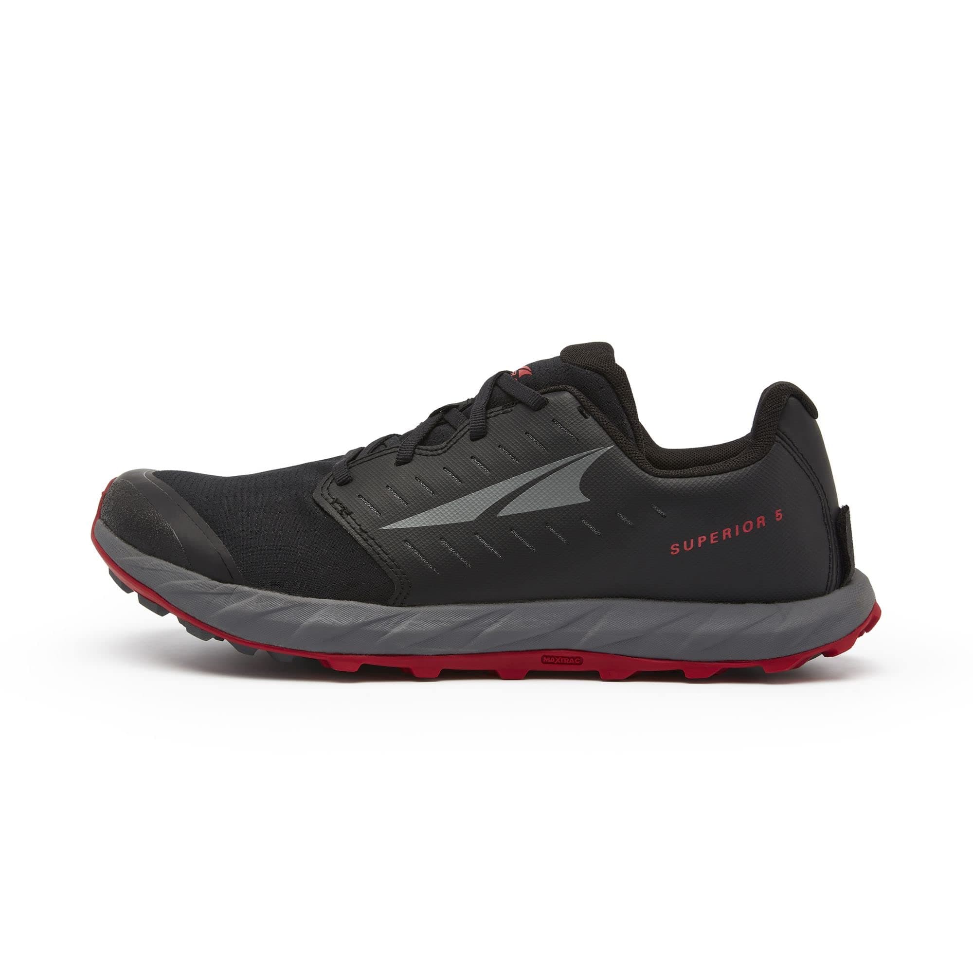 ALTRAMen Superior 5 Trail Running Shoe, Black/Red, 9