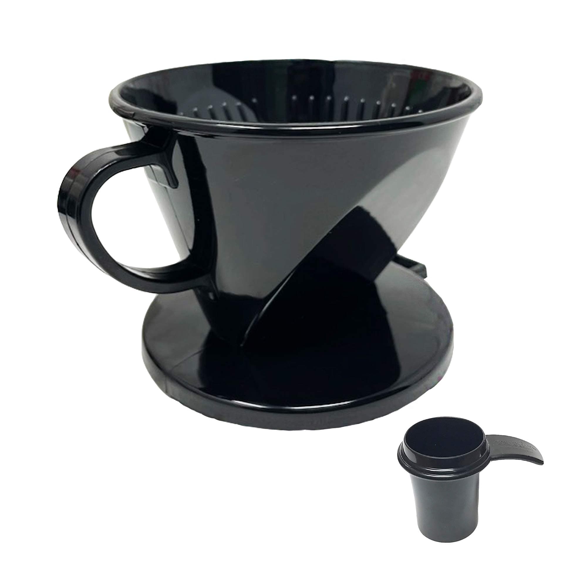 #2 Cone Style Pour Over Coffee Dripper, Portable Pour Over Coffee Filter BPA-Free (1-6 Cups) And Scoop