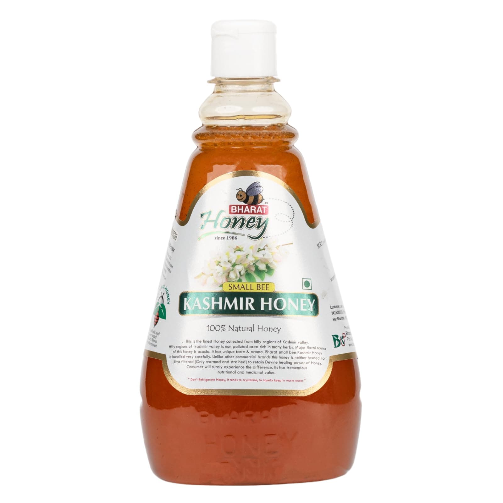 Bharat Small Bee Kashmir Honey, 1 kilogram-NMR Tested with No Added Sugar