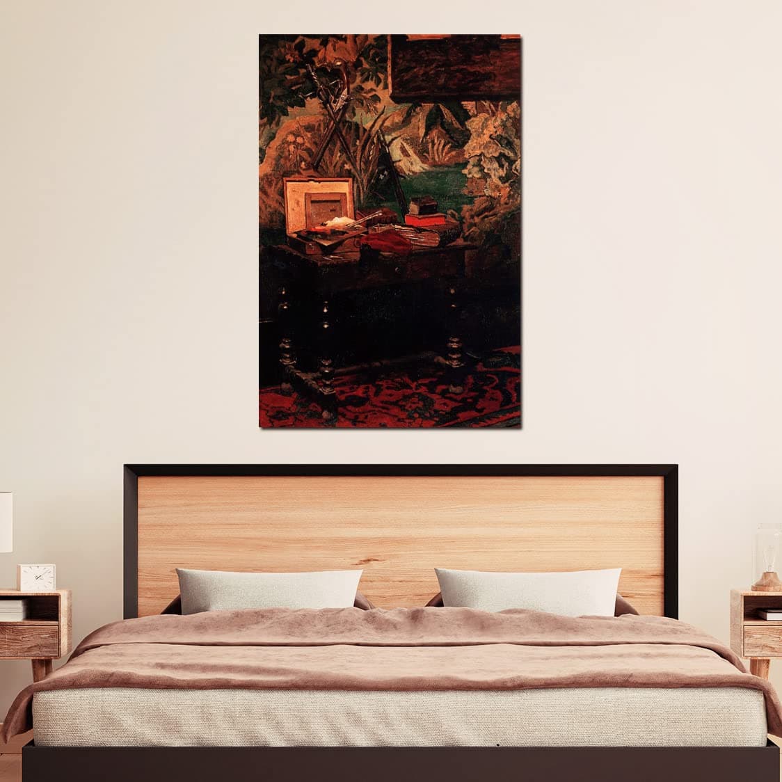 Corner of a Studio (1861) Claude Monet Artist Premium Canvas Wall Panting Framed with Wooden Mount (36 x 24 inches) AD_CS_CM_281