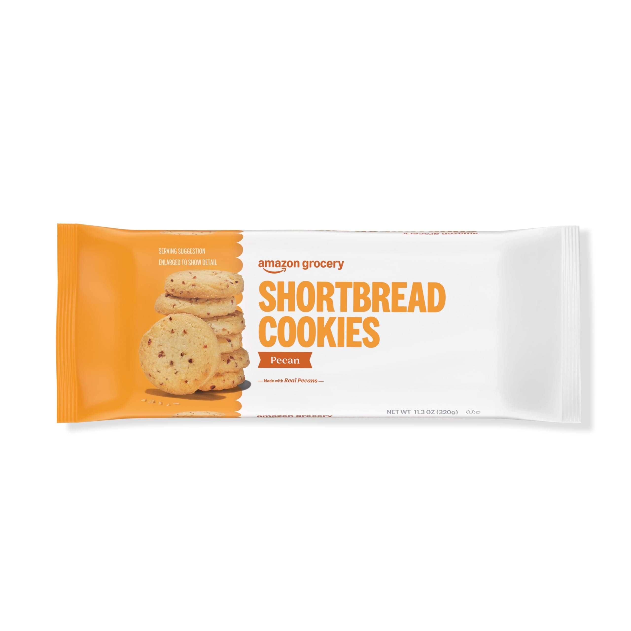 Amazon Brand - Happy Belly Pecan Shortbread, 11.3 ounce (Pack of 1)