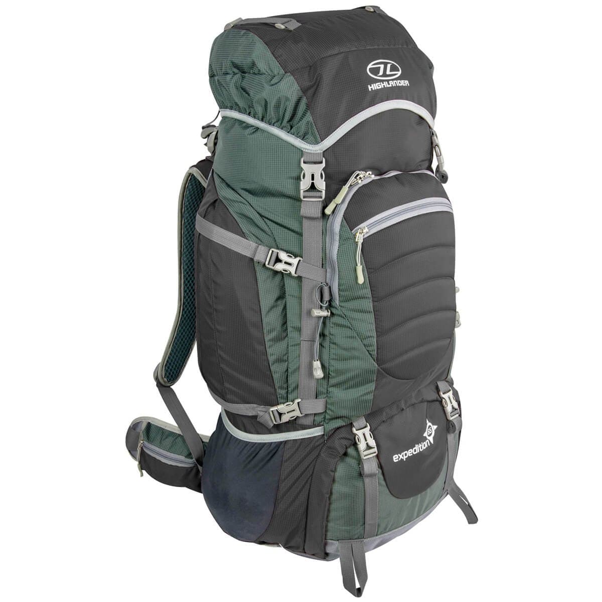 Highlander Expedition Rucksack ꟷ 60L, 65L & 85L Quality Backpack ꟷ Ideal for Hiking, Backpacking, DofE, Scouting Trips ꟷ Men & Women ꟷ Blue, Black, Red & Purple