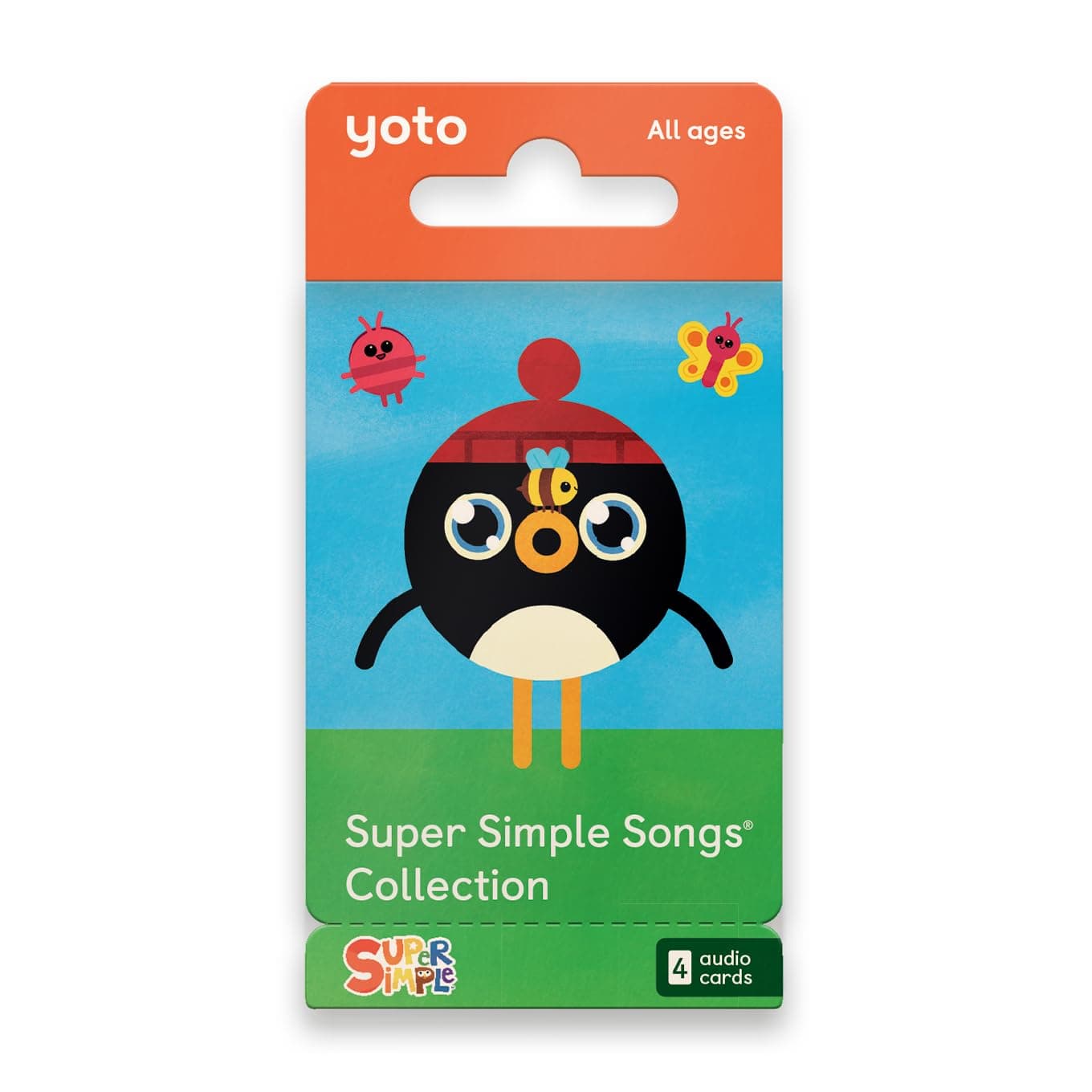 YOTO Super Simple Songs Collection – 4 Kids Musical Cards for Use with Player & Mini All-in-1 Audio Device, Educational Screen-Free Listening with Fun Singalong Music for Playtime Parties Travel
