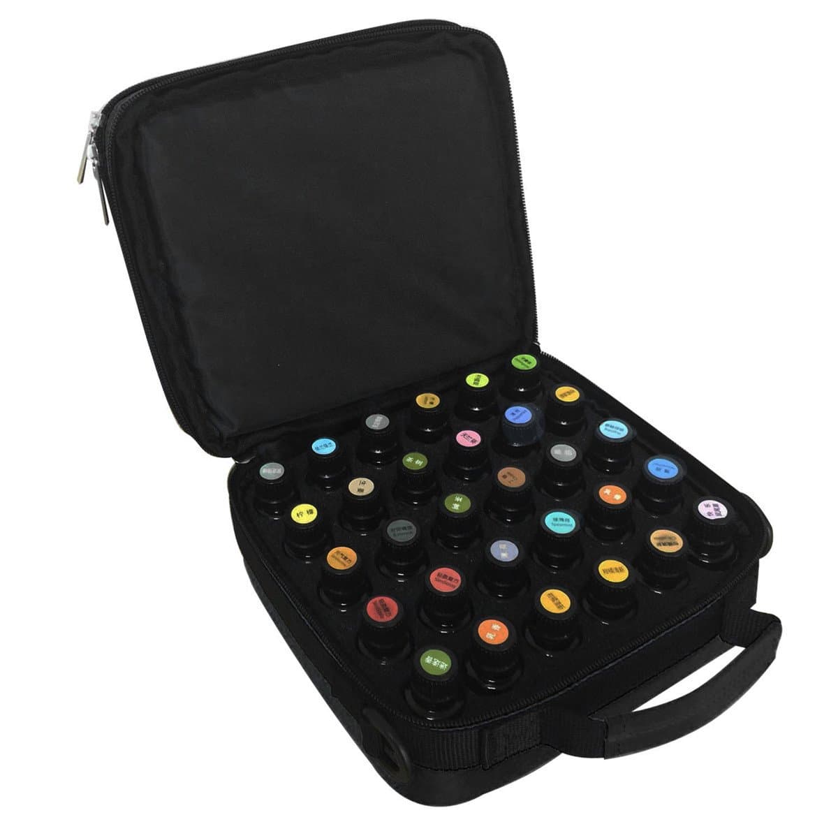 42 Bottles Essential Oil Box Organizer Travel Bag with Foam Insert , Essential Oil Holder Carrying Case Holds 20/15/10/5 ml Aromatherapy Bottles, Perfect for doTerra, Young Living Oil