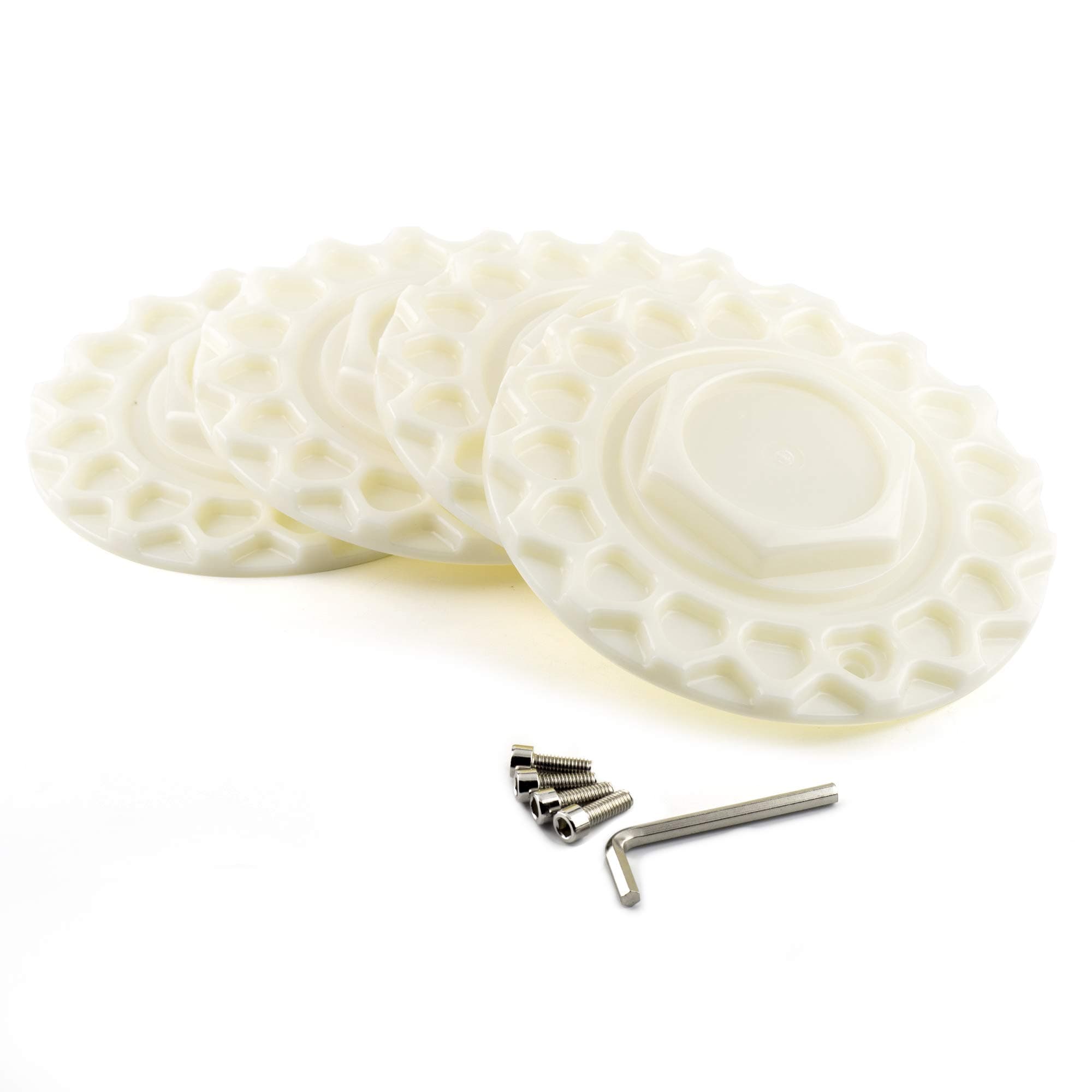 168mm(6.61in)/109mm(4.29in) White ABS Car Wheel Center Hub Caps Set of 4 Replace#247L169#135S170#9155L169 AVID.1 AV05 STR Racing STR 606 RS ESM 002R STYLE 5