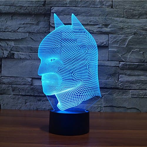 LED Night Lamp - Kids Desk Room Art Sculpture Lights up in Different Colors and Produces Unique Lighting Effects and 3d Visualization - Amazing Optical Illusion