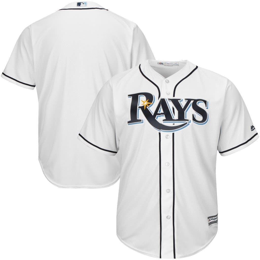 VF Tampa Bay Rays MLB Mens Majestic Cool Base Replica Jersey White Big & Tall Sizes