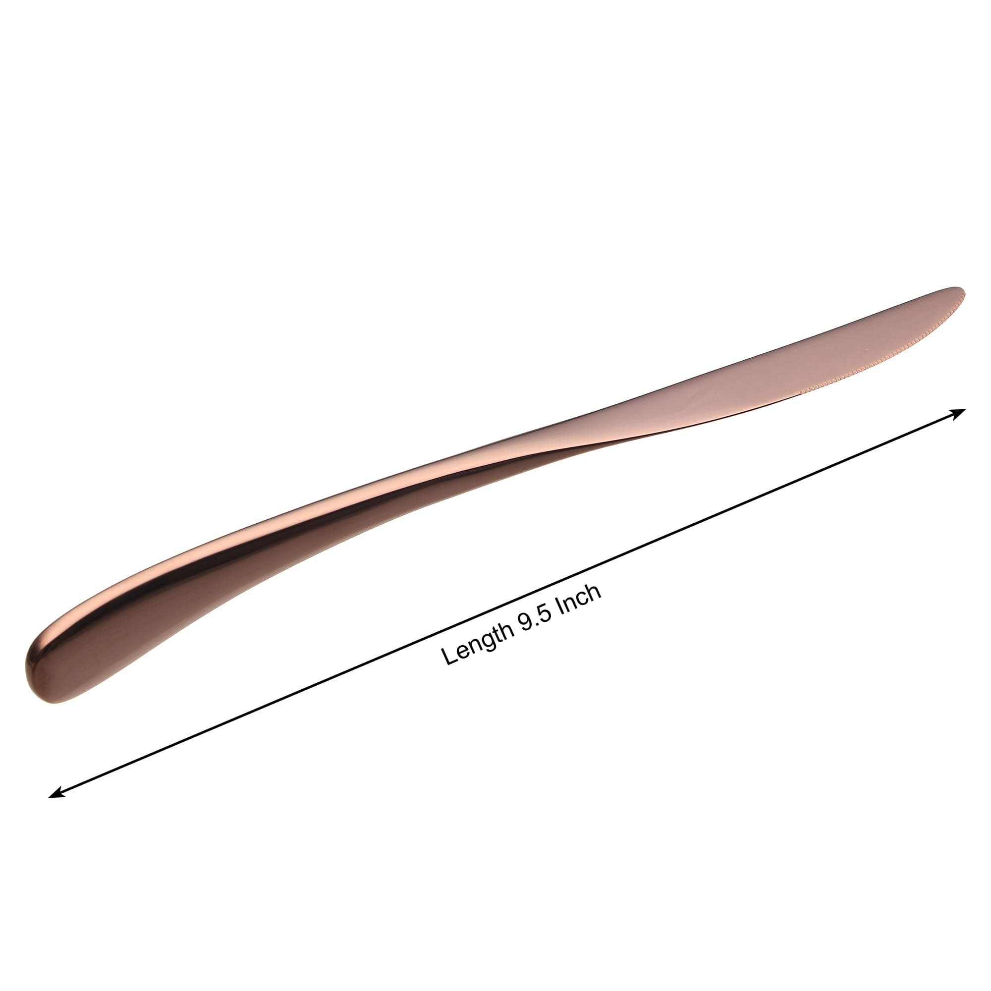 SS Stainless Steel Rose Gold Flatware Cutlery Knif Tableware Set Flatware: Breakfast and Dinner Knives(Pack of 6 Pieces)